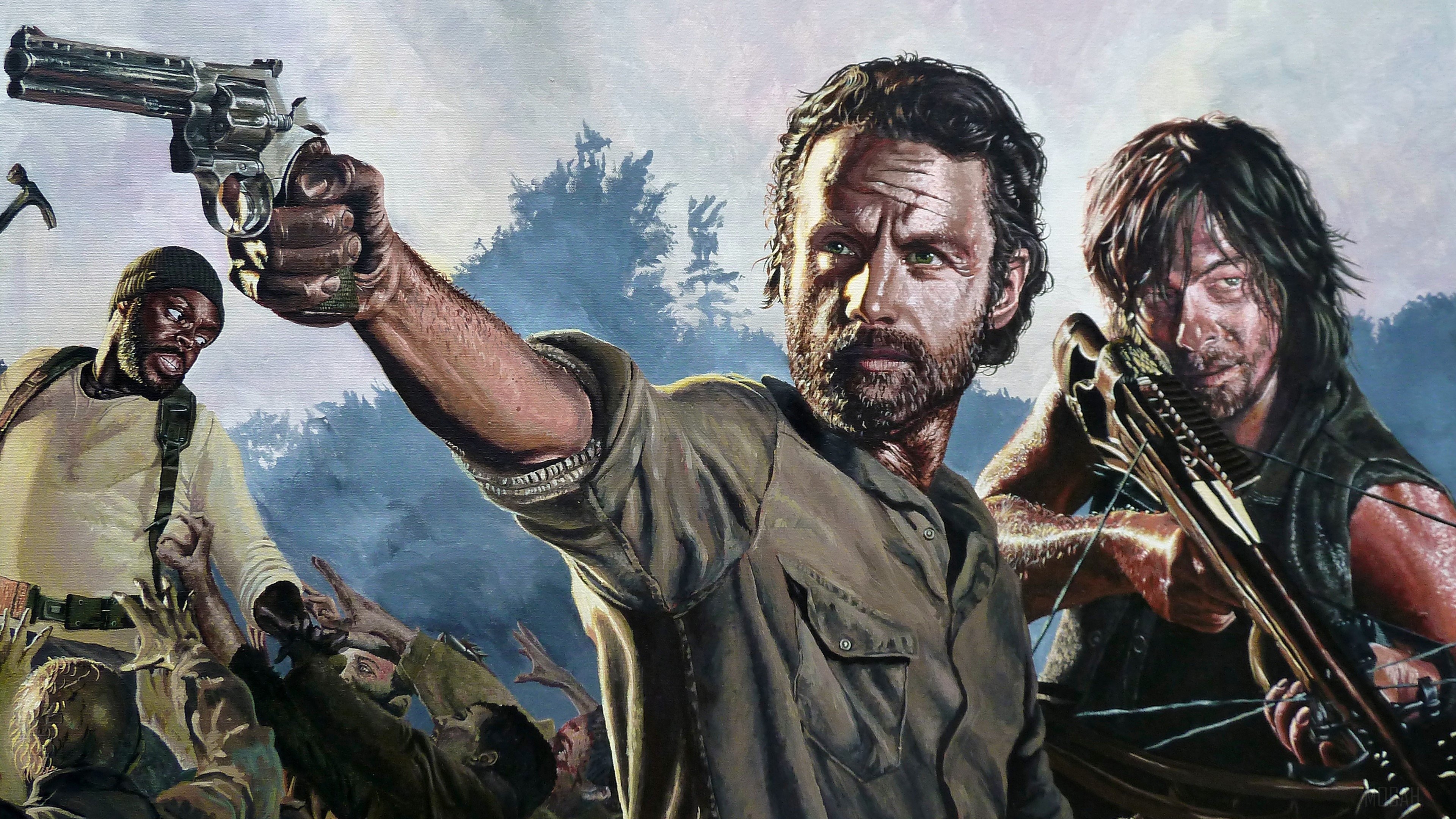 3840x2160 Daryl Dixon, Rick Grimes, Tyreese Williams 4k wallpaper. Mocah HD Wallpaper, Desktop