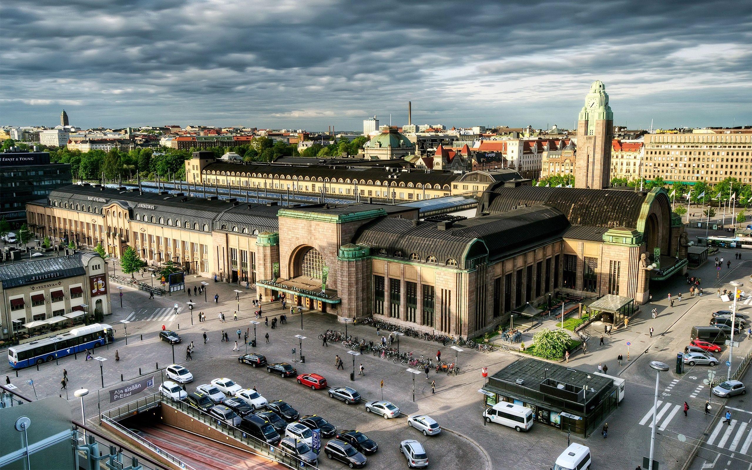 2560x1600 Download wallpaper  helsinki, finland, capital, top view, Desktop