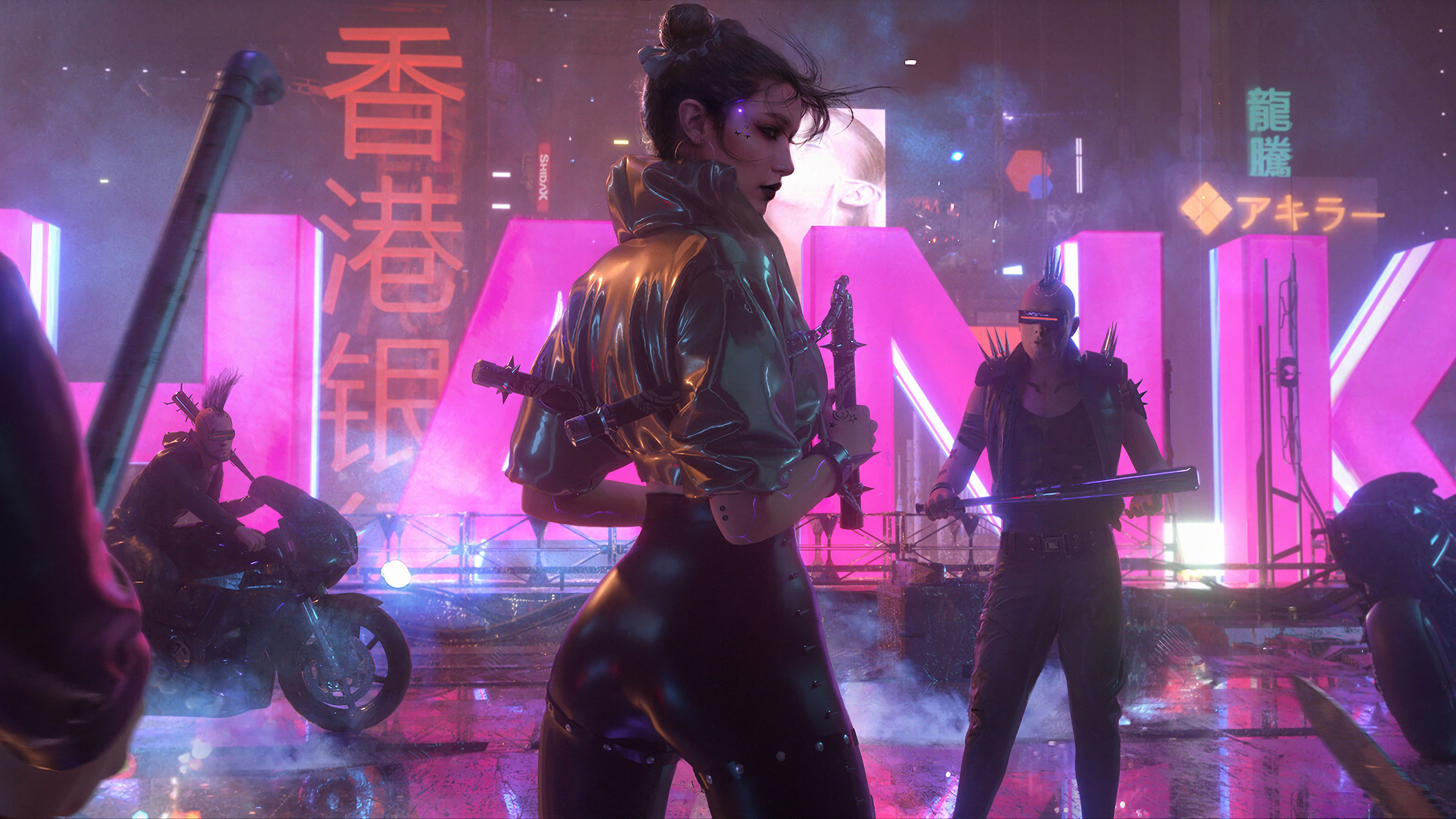 3840x2160 Cyberpunk Girl Sci Fi 4K Wallpaper, Desktop