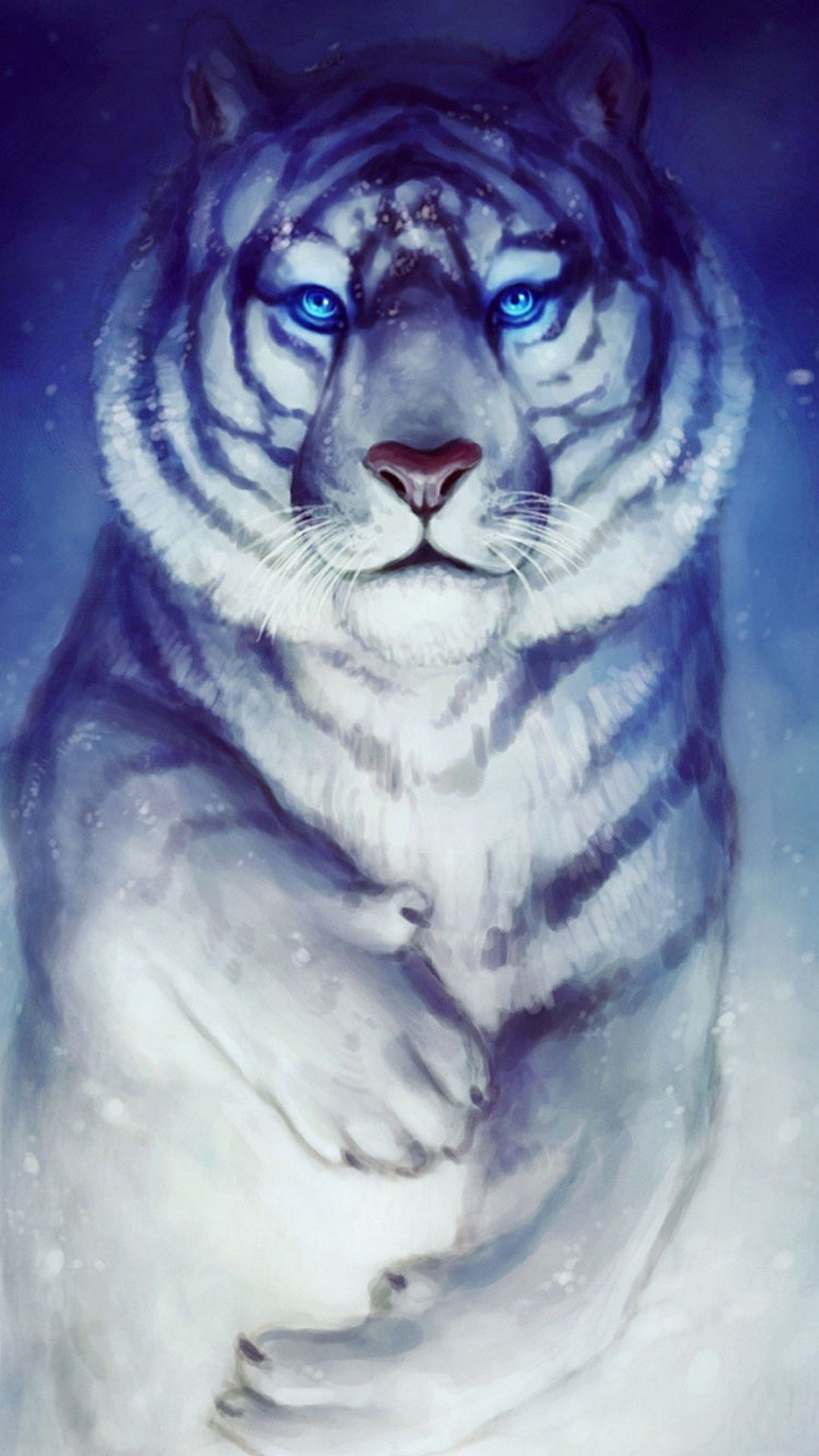 1080x1920 Blue Flame iPhone Cool Tiger Wallpaper Picture, Phone