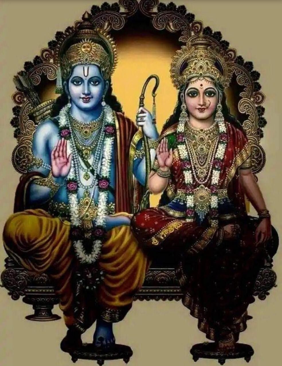 990x1280 Shri Ram & Devi Sita. Lord ram image, Lord rama image, Ram sita image, Phone