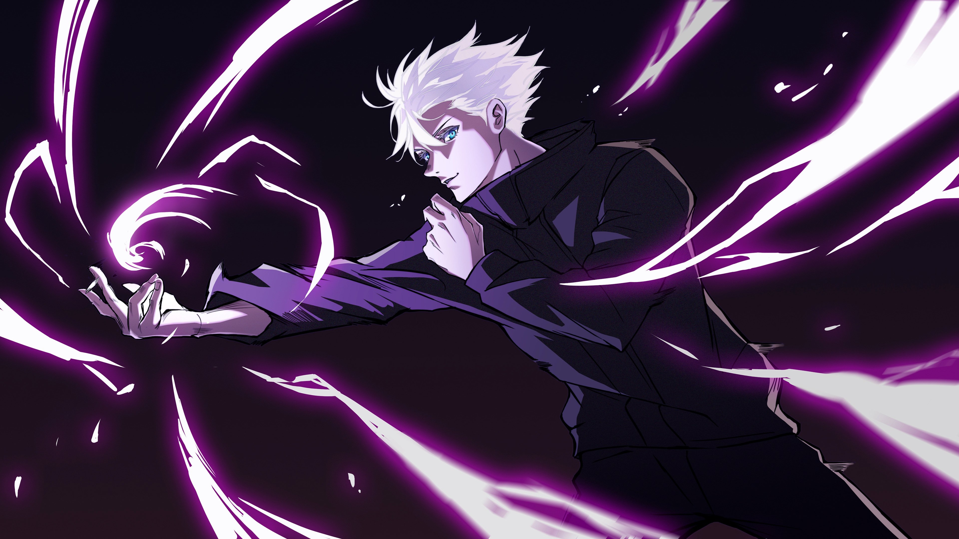 3840x2160 Satoru Gojo Hollow Purple from Jujutsu Kaisen Anime Wallpaper 4k Ultra HD, Desktop