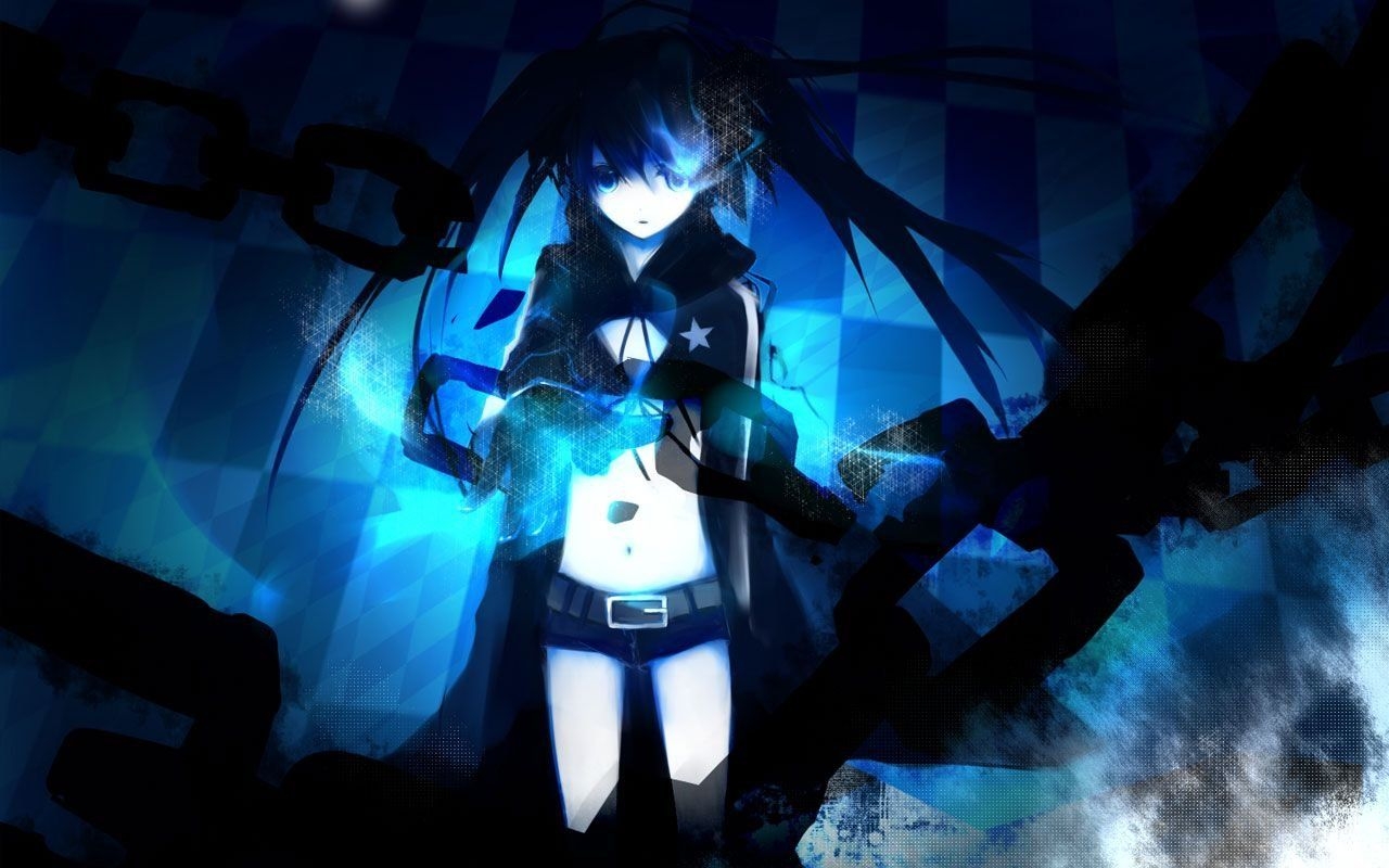 1280x800 Anime Neon Blue Wallpaper, Desktop