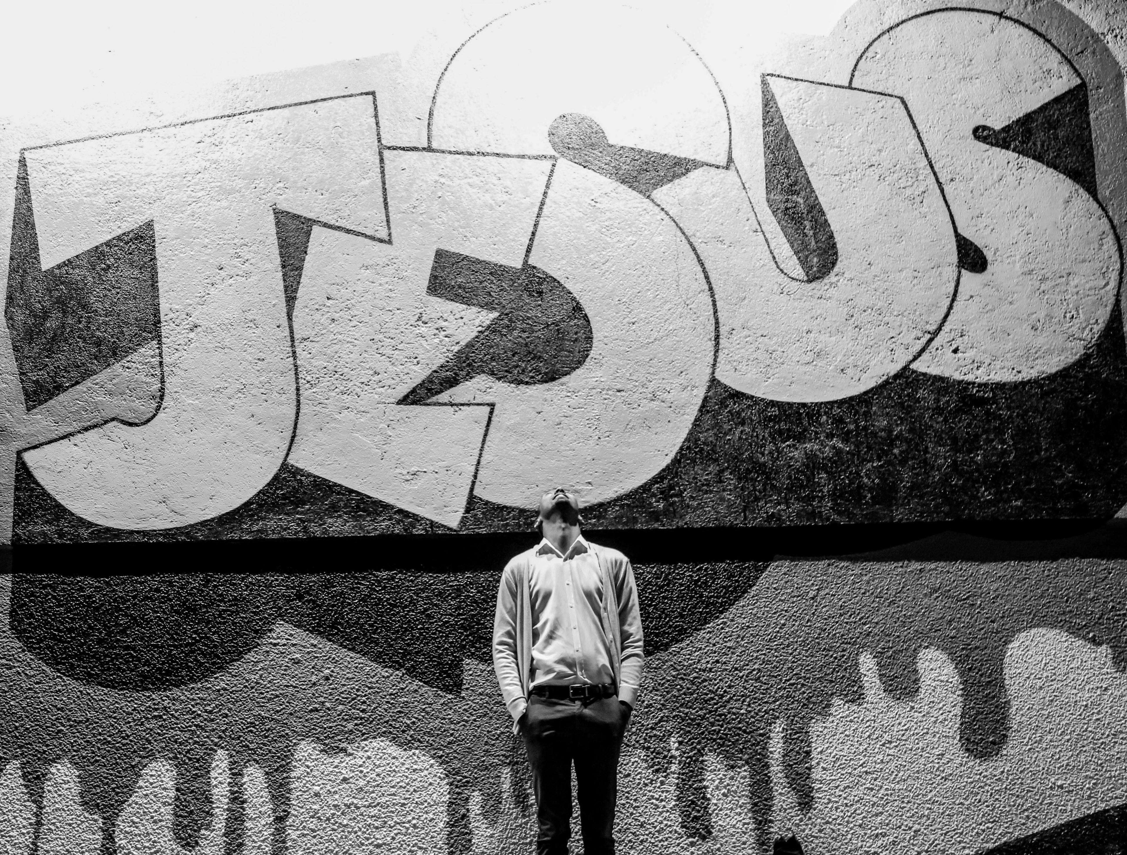 3840x2920 graffiti wall jesus and man HD 4k wallpaper and background, Desktop