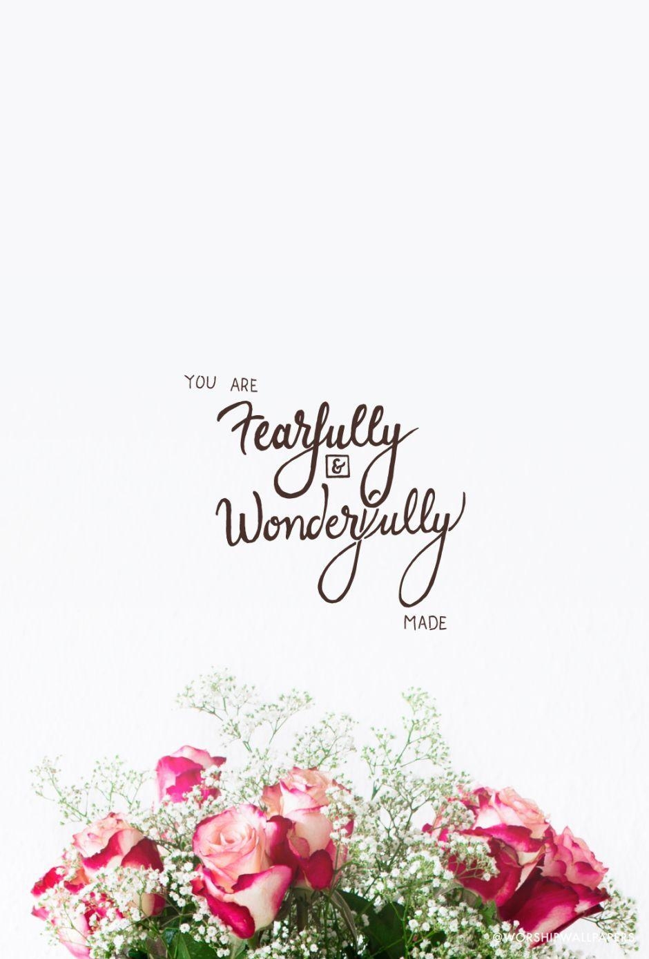 940x1390 Psalm 139:14. I praise you because I am fearfully and wonderfully, Phone