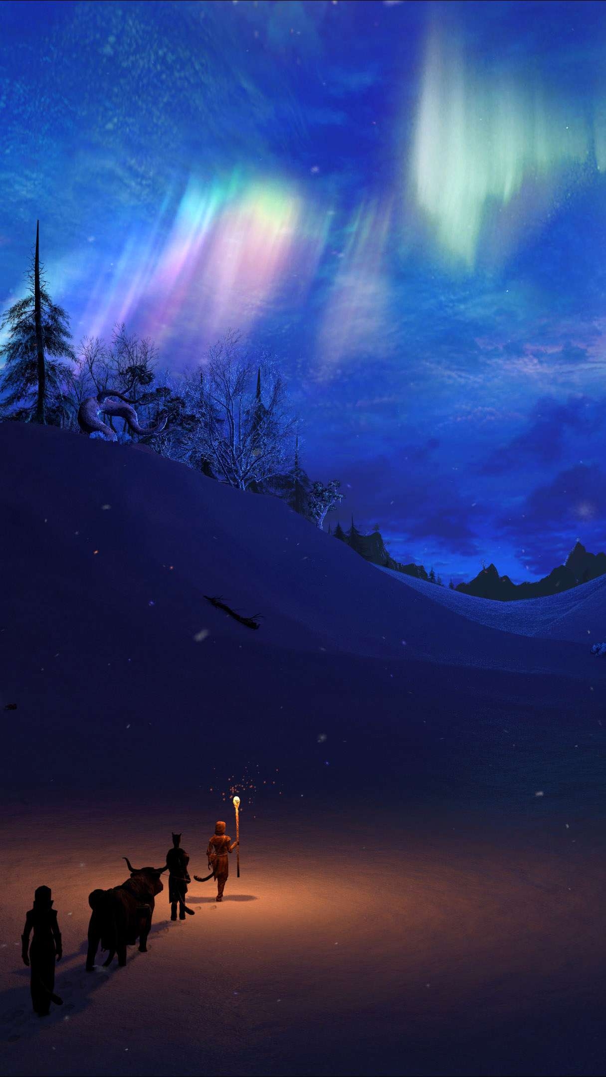 1220x2160 Winter Night North Pole Sky IPhone Wallpaper Wallpaper, iPhone Wallpaper, Phone