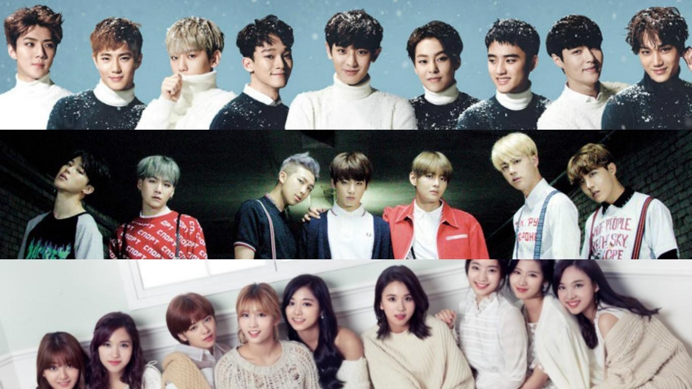 1370x770 Exo Bts Twice Jpg S E T 13 Bts Y Exo Wallpaper Exo, Desktop