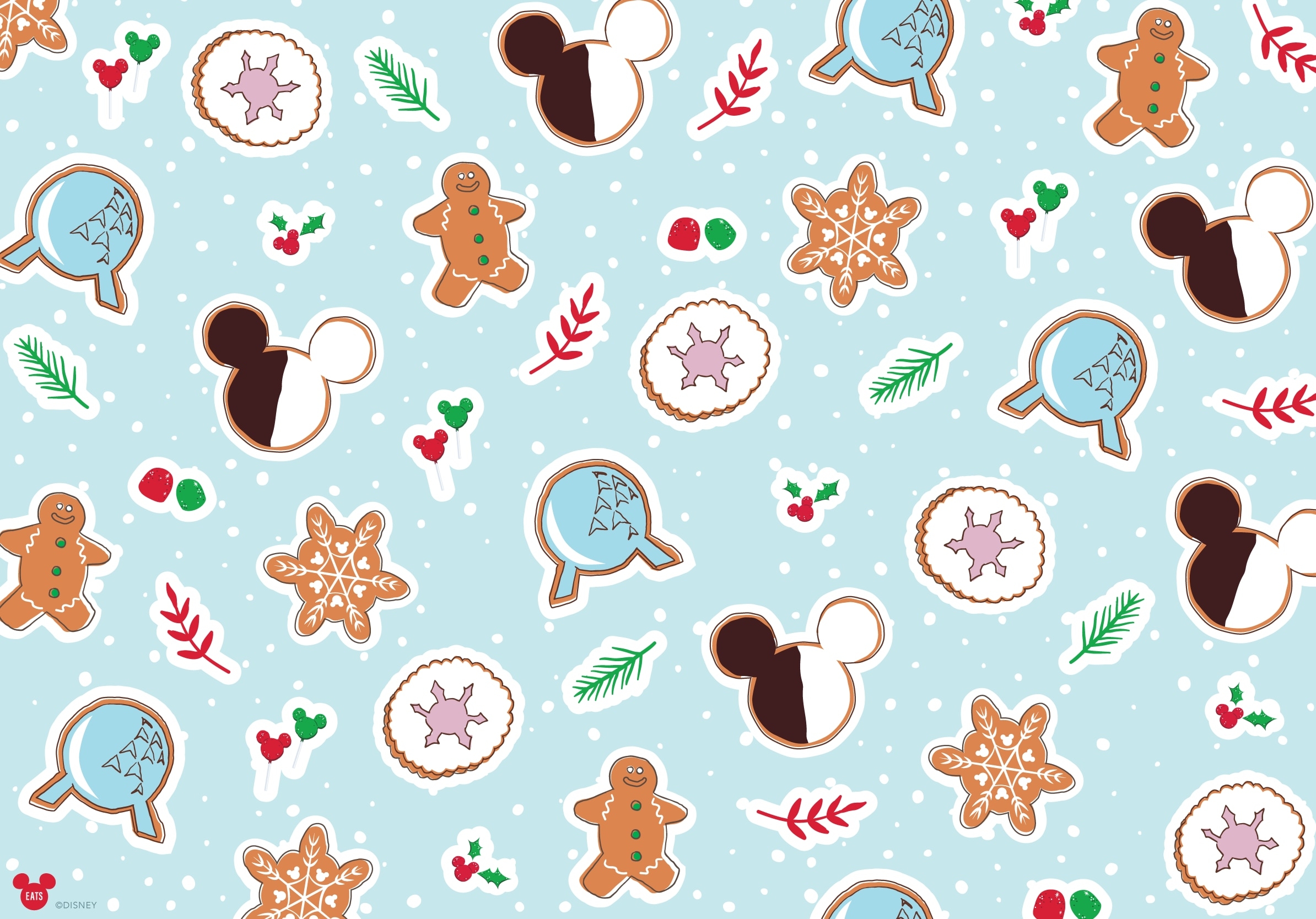 2390x1670 2023 Disney Parks Holiday Cookies, Desktop