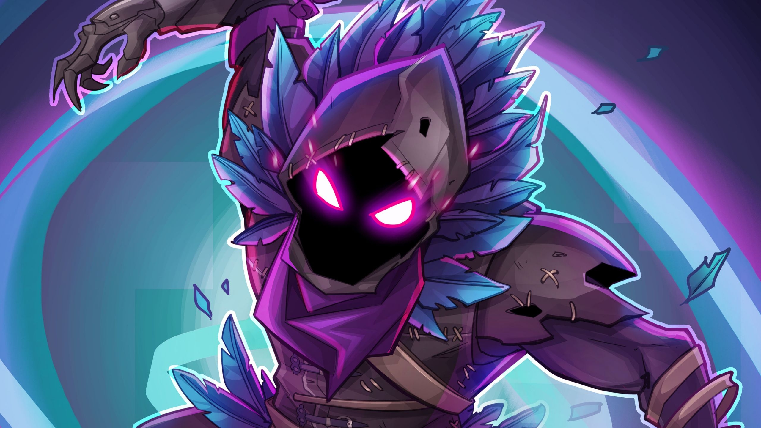 2560x1440 Download  wallpaper raven, fortnite battle royale, Desktop