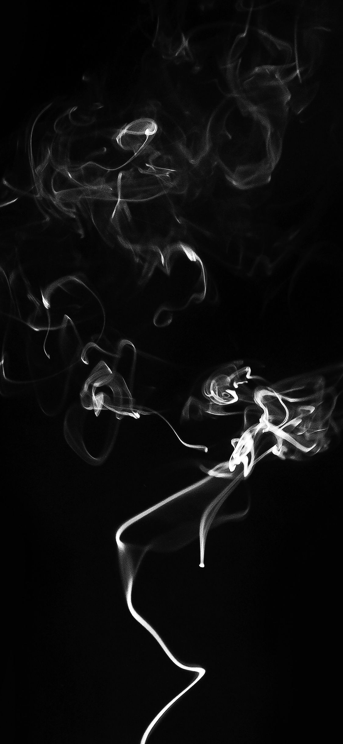 1130x2440 iPhone X wallpaper. smoke bw dark minimal black, Phone