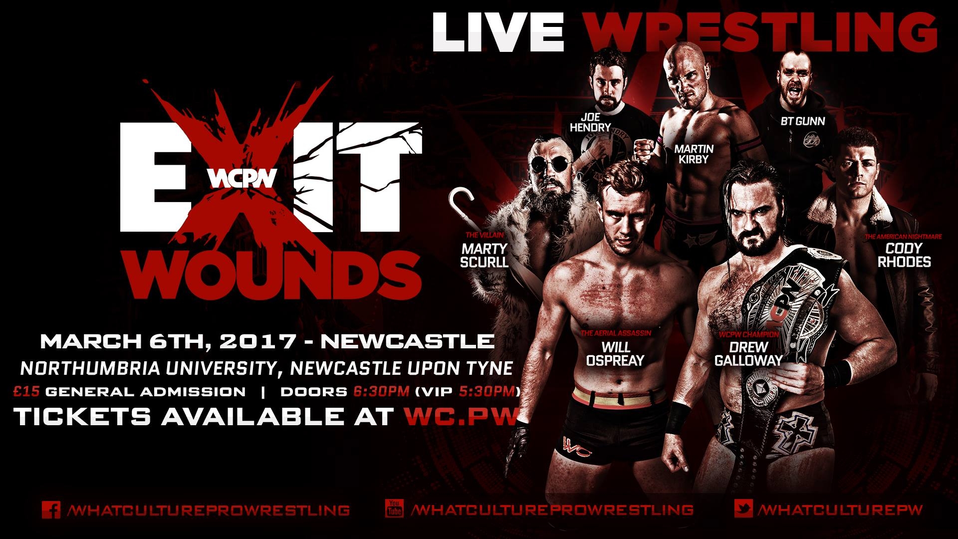 1920x1080 WCPW Exit Wounds Results: Drew Galloway VS Will Ospreay WCPW World, Desktop