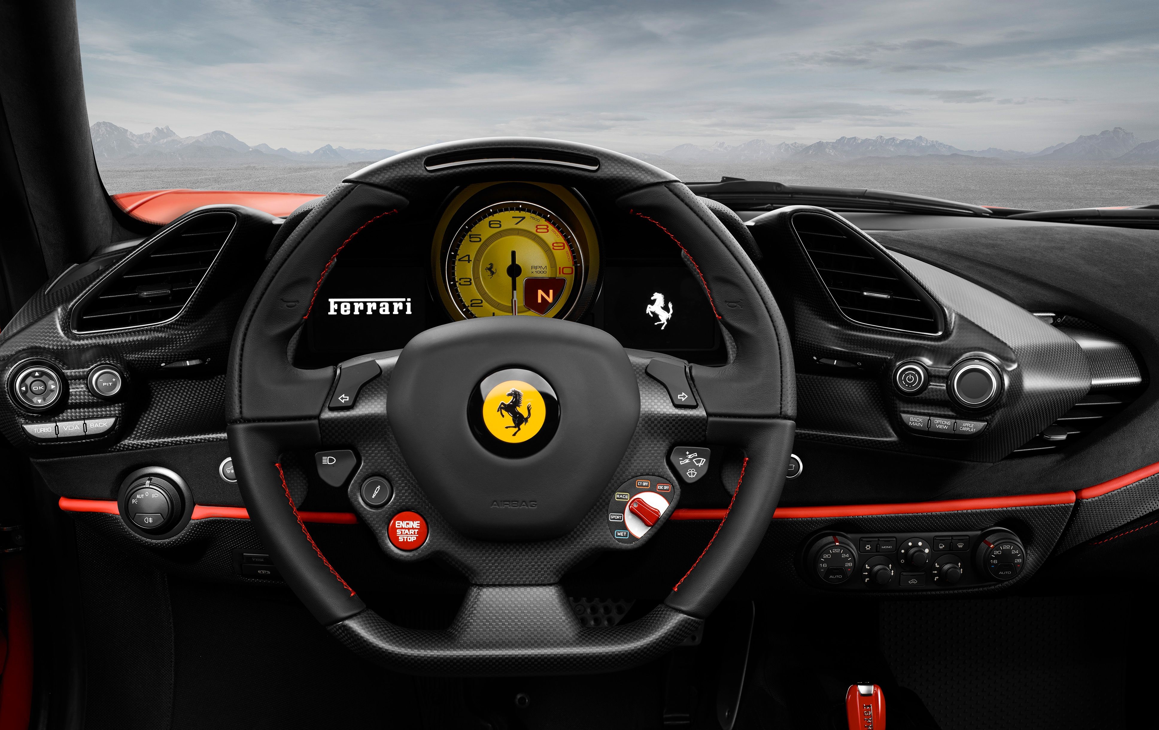 3880x2440 Ferrari 488 Pista Front Panel HD Cars, 4k Wallpaper, Image, Desktop