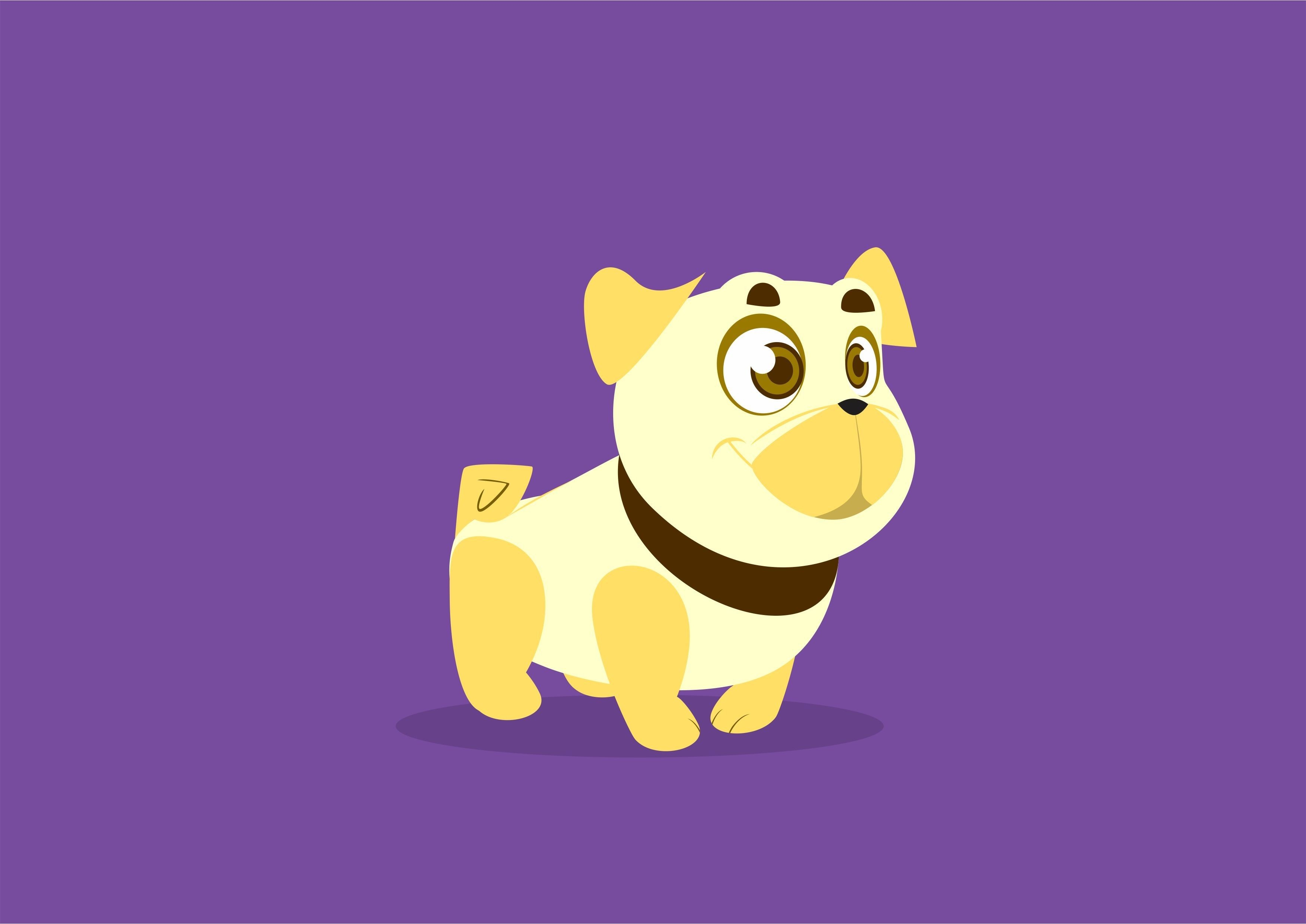 3510x2490 Download wallpaper  dog, art, cute, smile HD background, Desktop