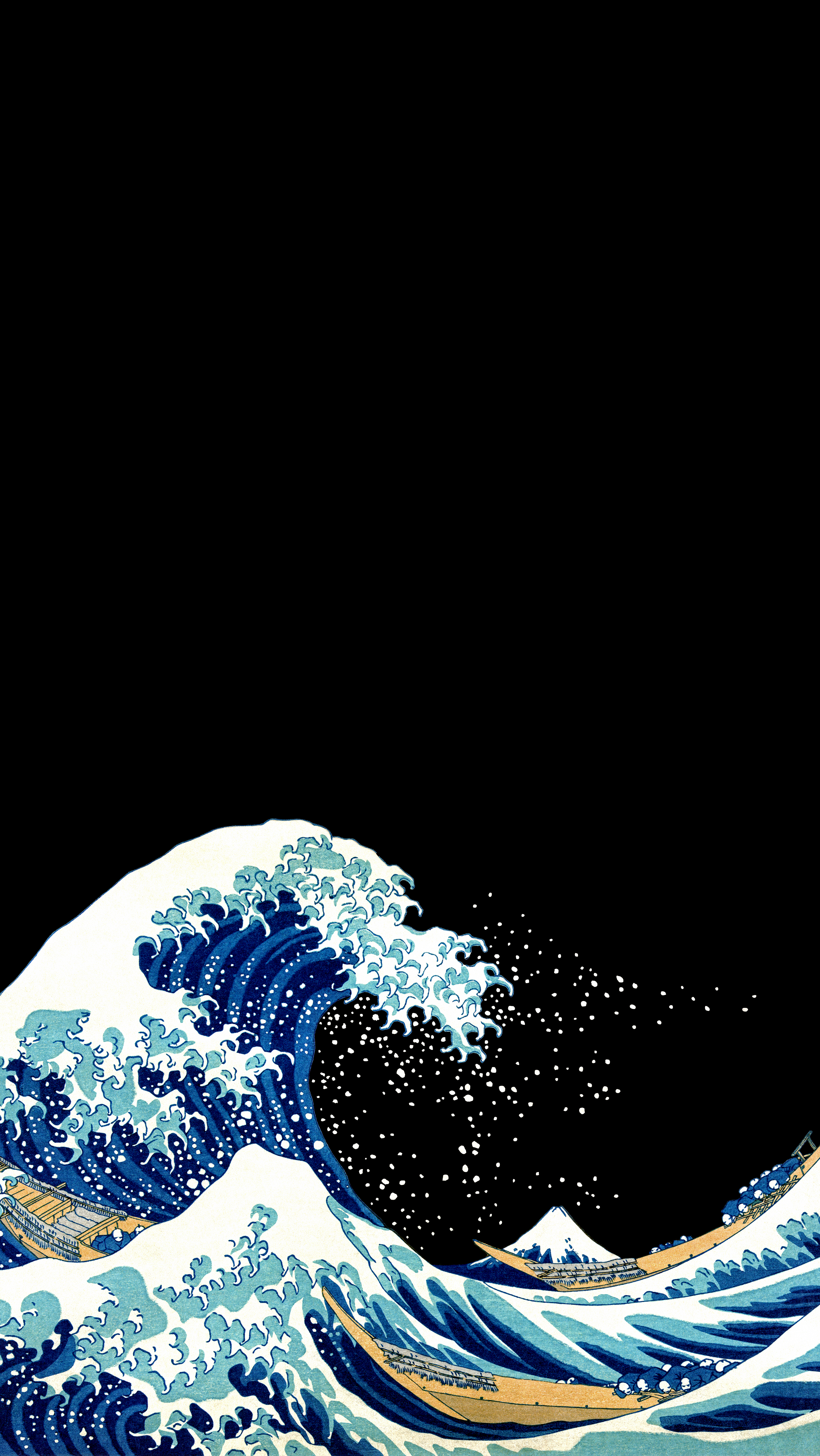 2170x3840 2160x3840My take on an AMOLED Great Wave off Kanagawa, Phone