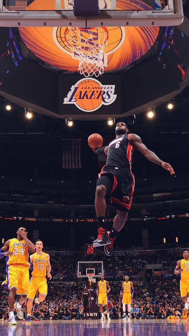 750x1340 LEBRON JAMES NBA BASKETBALL DUNK WALLPAPER HD IPHONE. Basketball, Phone