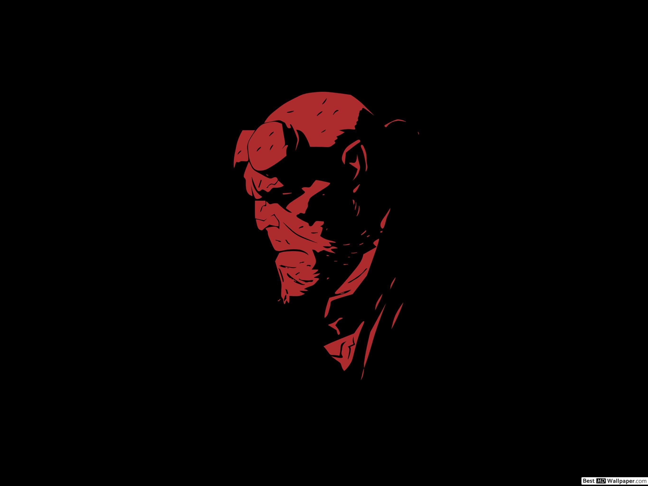 2740x2050 Hellboy red and black minimalist HD wallpaper download, Desktop