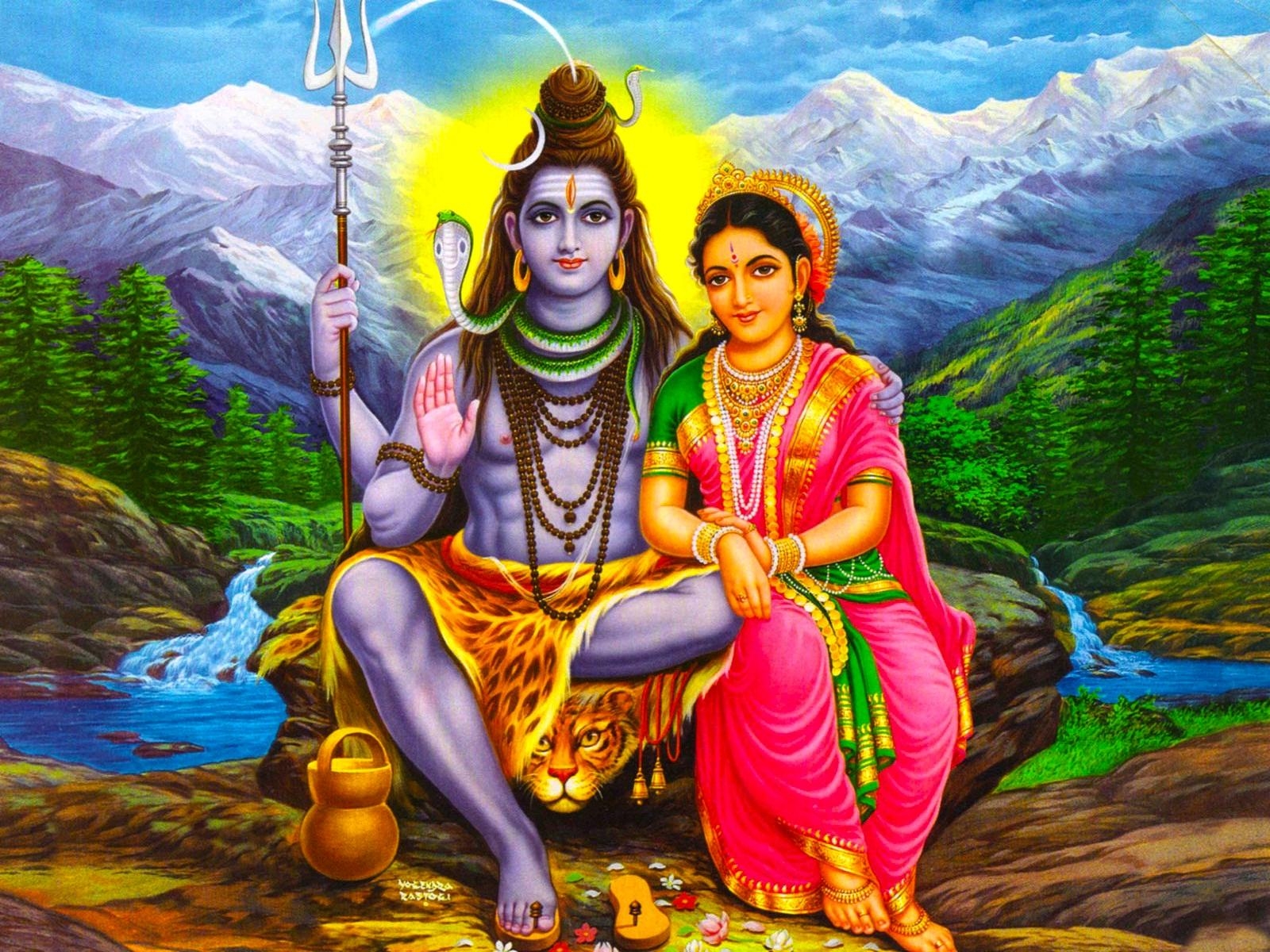 1600x1200 Free Download Mata Parvati Wallpaper Shiva And Maa Parvati, Desktop