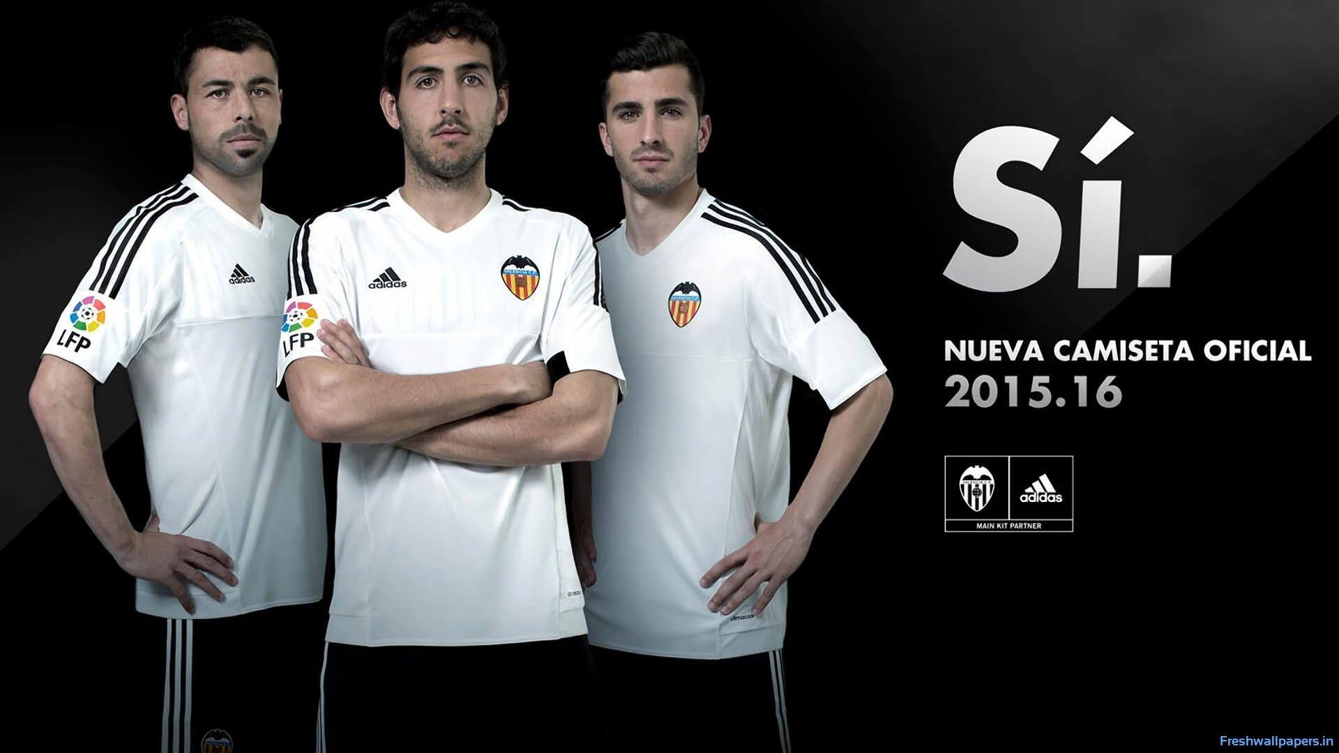 1920x1080 Valencia CF 2015 2016 Adidas Home Kit Wallpaper, Desktop