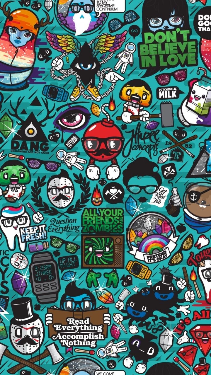 720x1280 ZTE Virgin Mobile Supreme Wallpaper: diverse cartoons Android, Phone