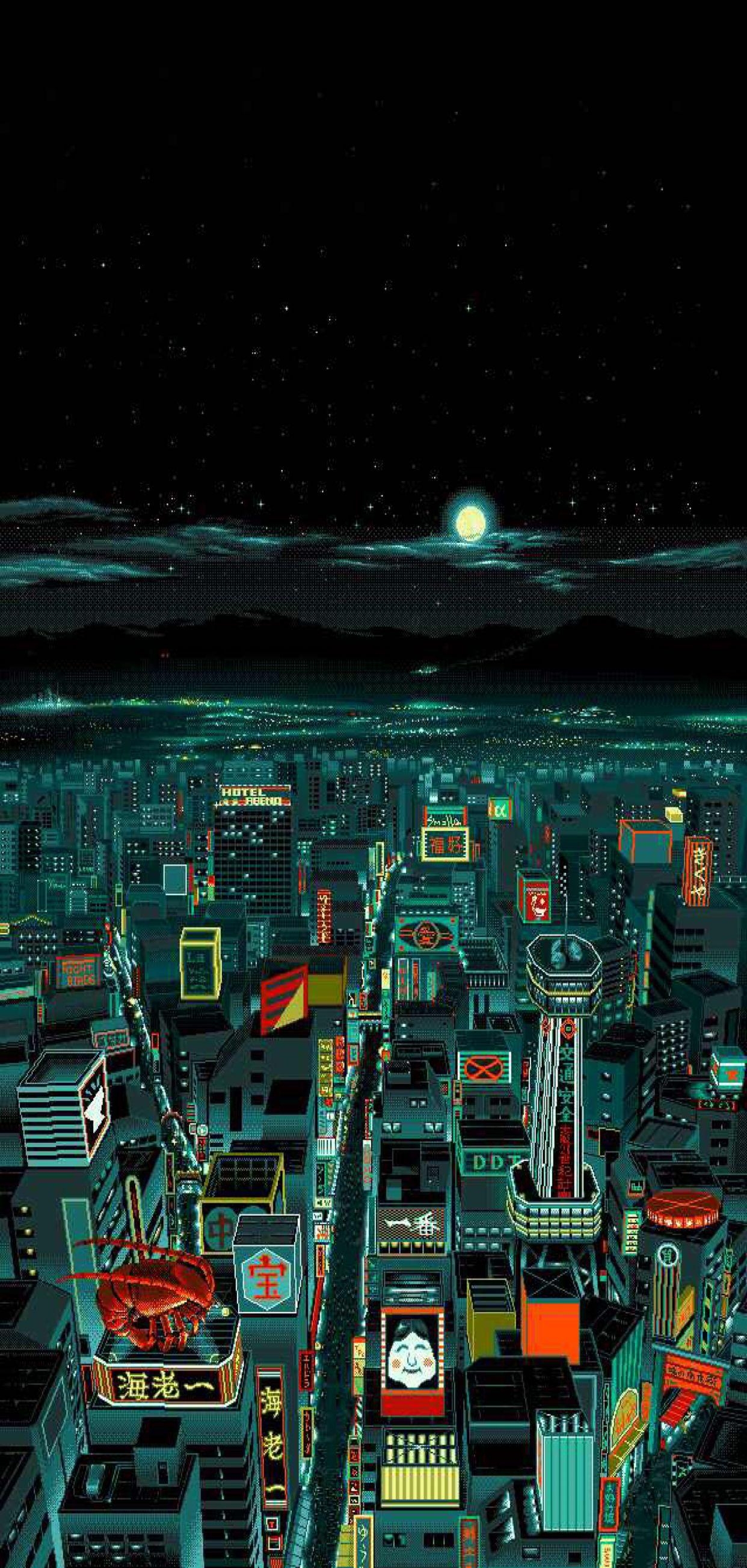1250x2610 IPhone X Wallpaper Neo Tokyo X Wallpaper 4K, Phone