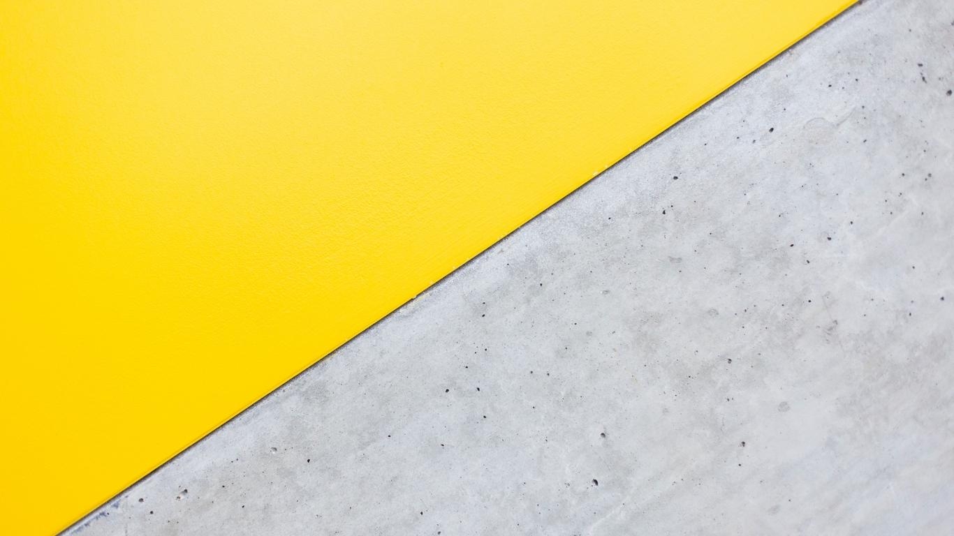 1370x770 Download wallpaper  angle, triangle, yellow, gray, Desktop