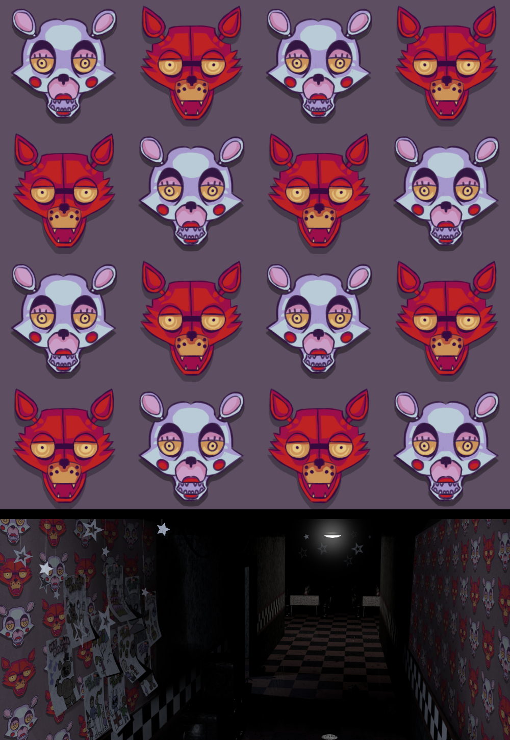 1000x1450 cute fnaf wallpaper, red, fictional character, textile, pattern, cat, Phone