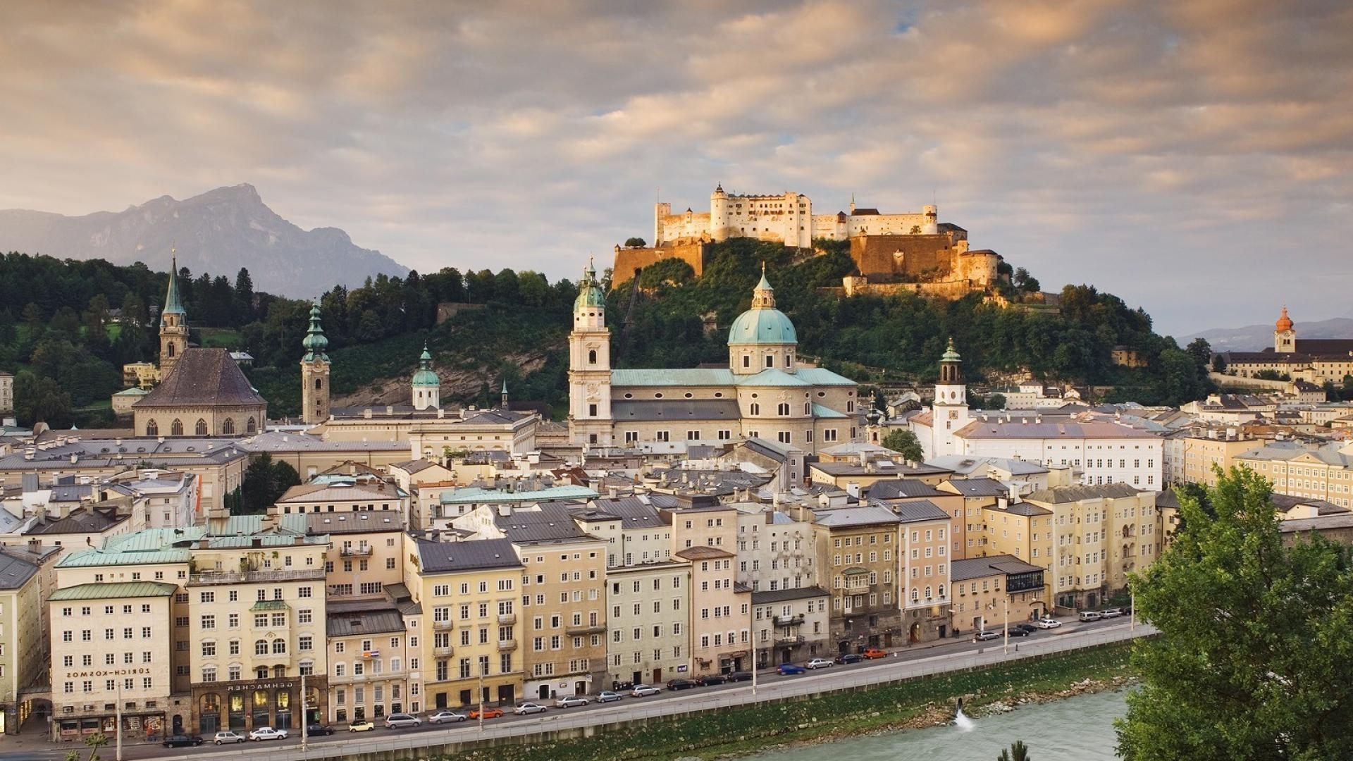 1920x1080 Landscapes nature old austria town castle salzburg wallpaper, Desktop