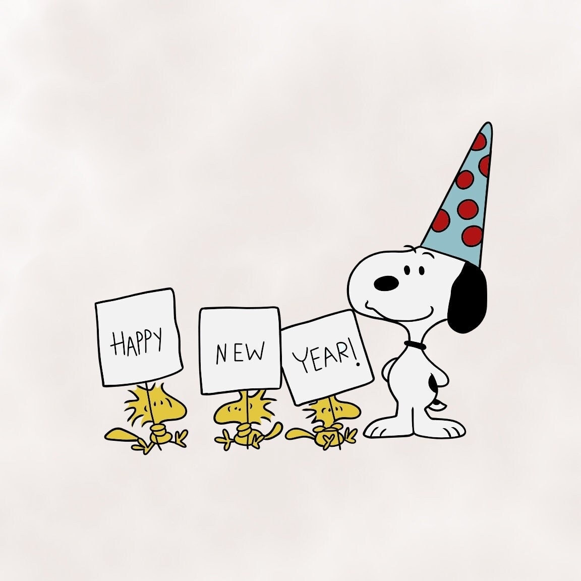 1160x1160 Peanuts Snoopy New Year Celebration, Phone