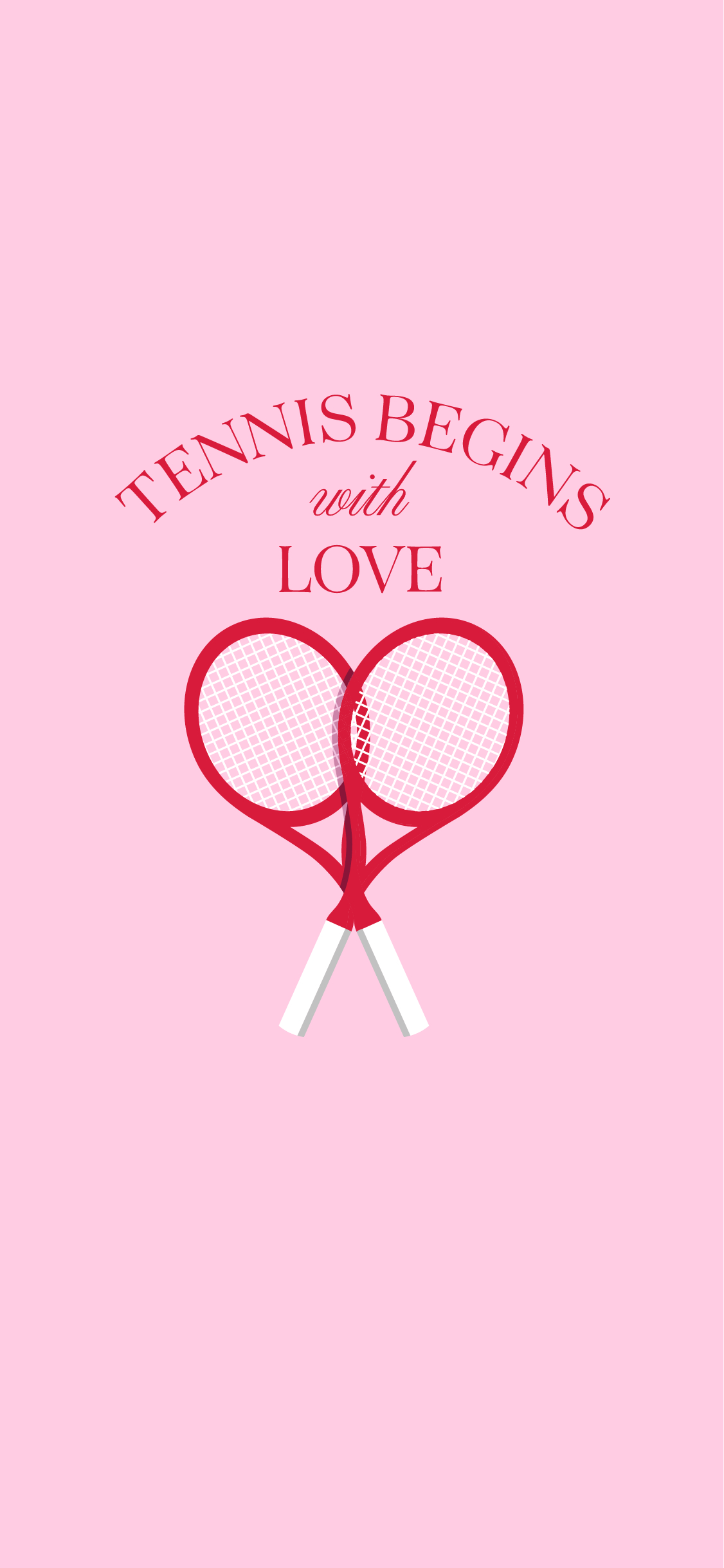 1130x2440 Valentine's Day Phone Wallpaper for Tennis Players, Phone