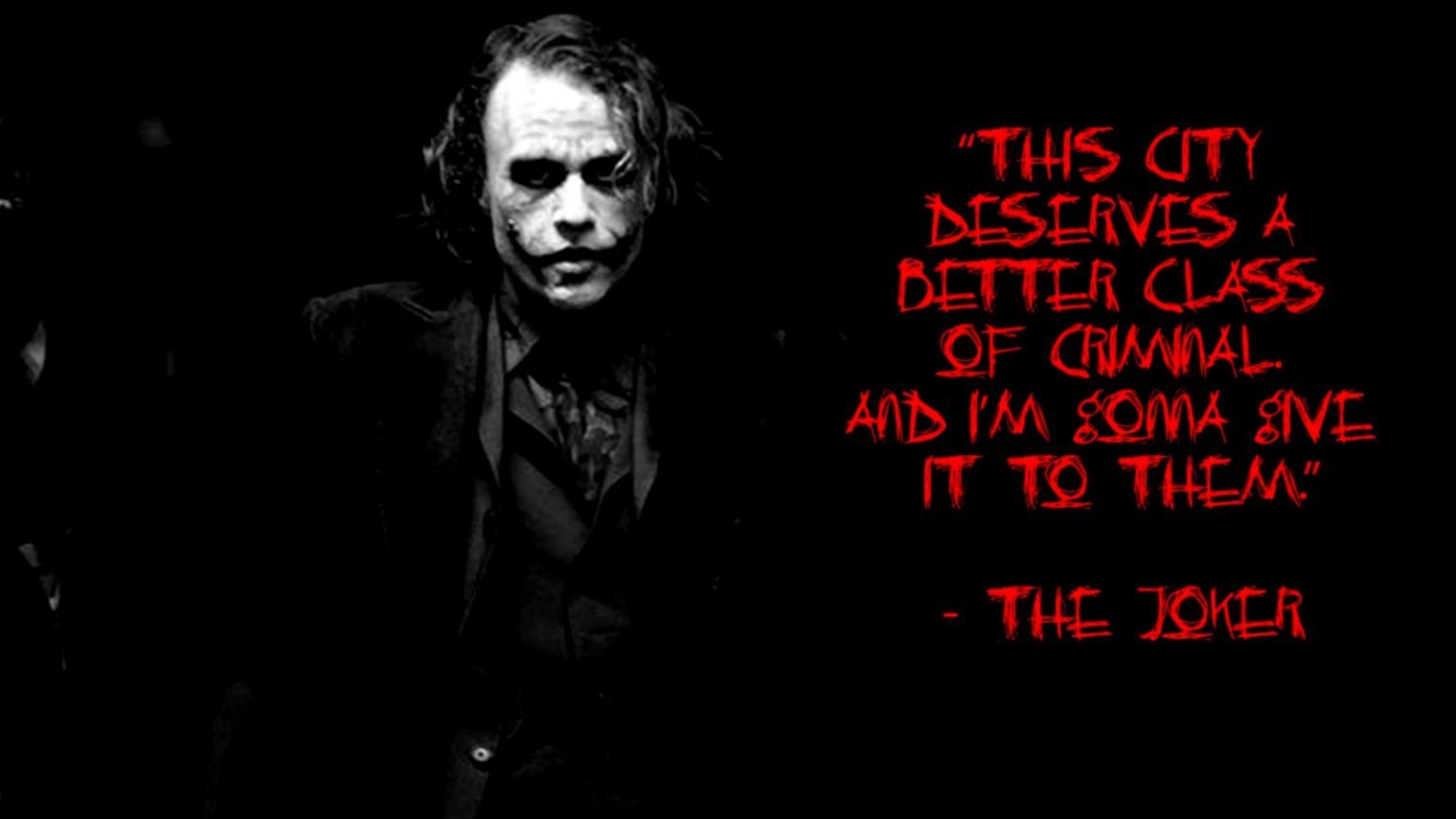 1520x860 Joker Quotes Wallpaper HD Download Fitrini's Wallpaper, Desktop