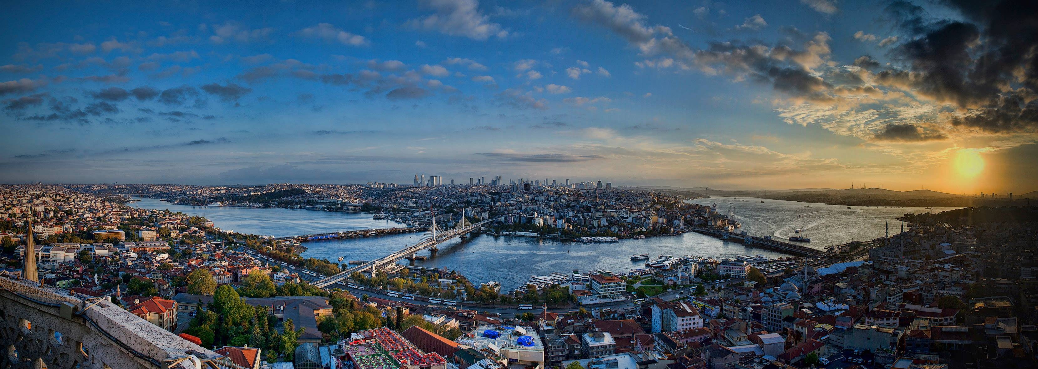 3320x1180 Istanbul wallpaper HD background download Facebook Covers, Dual Screen