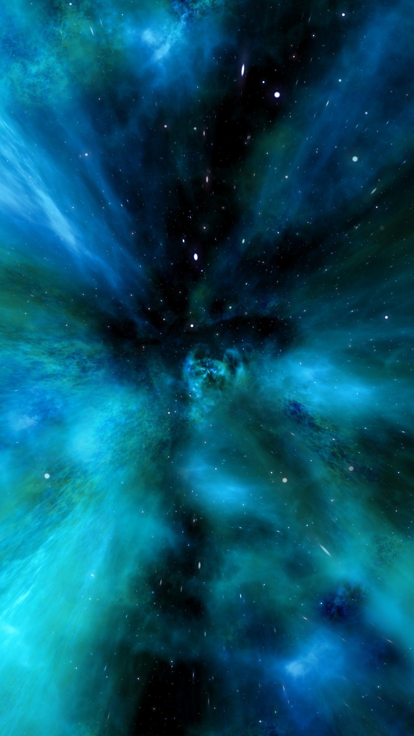 1440x2560 Blue Galaxy 4K UHD Wallpaper, Phone