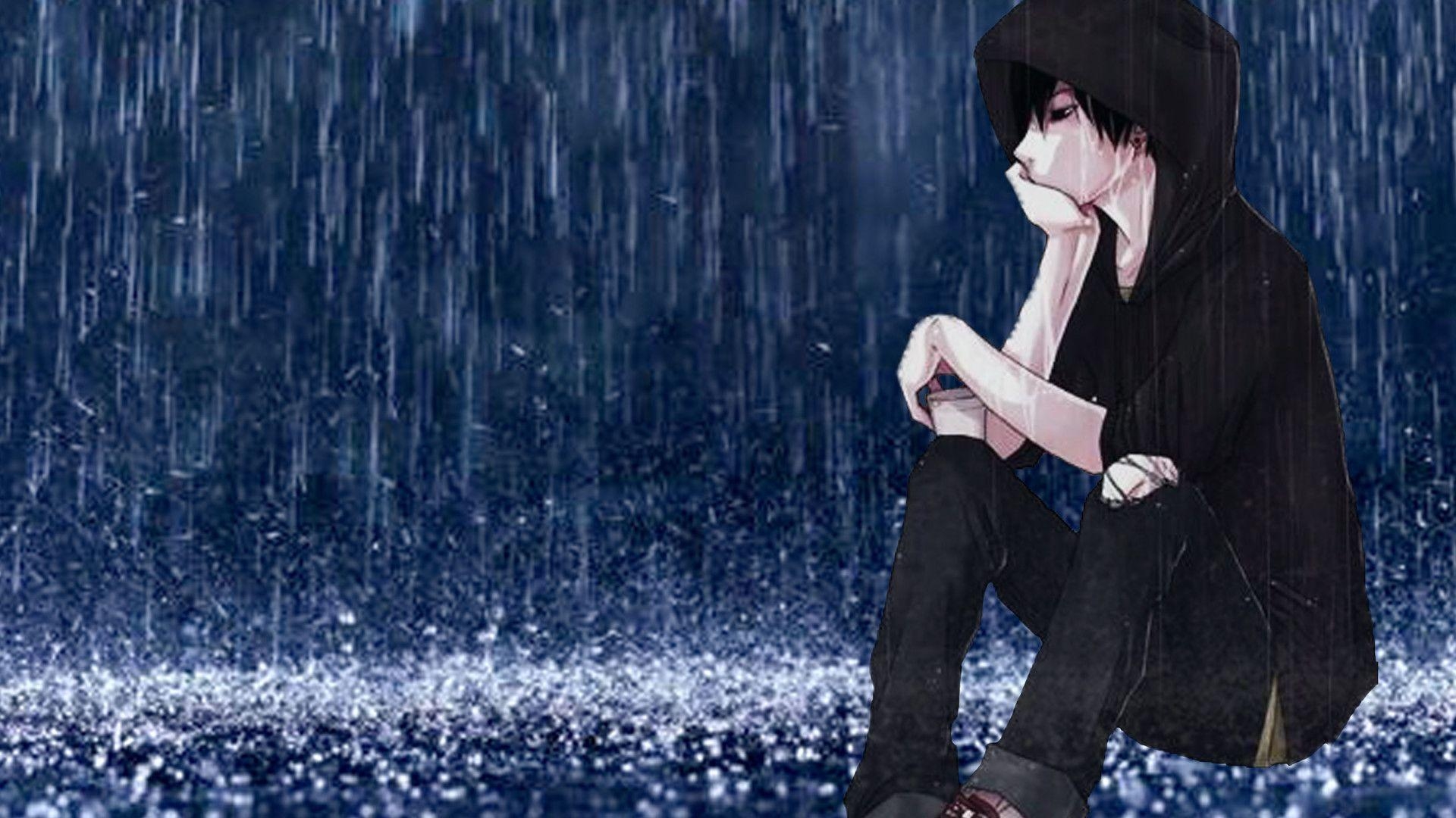 1920x1080 Wallpaper Download  Anime sitting in the rain, Desktop