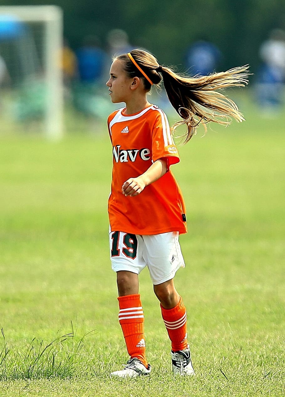 910x1270 Girl On Grass Field, Soccer, Player.teahub.io, Phone