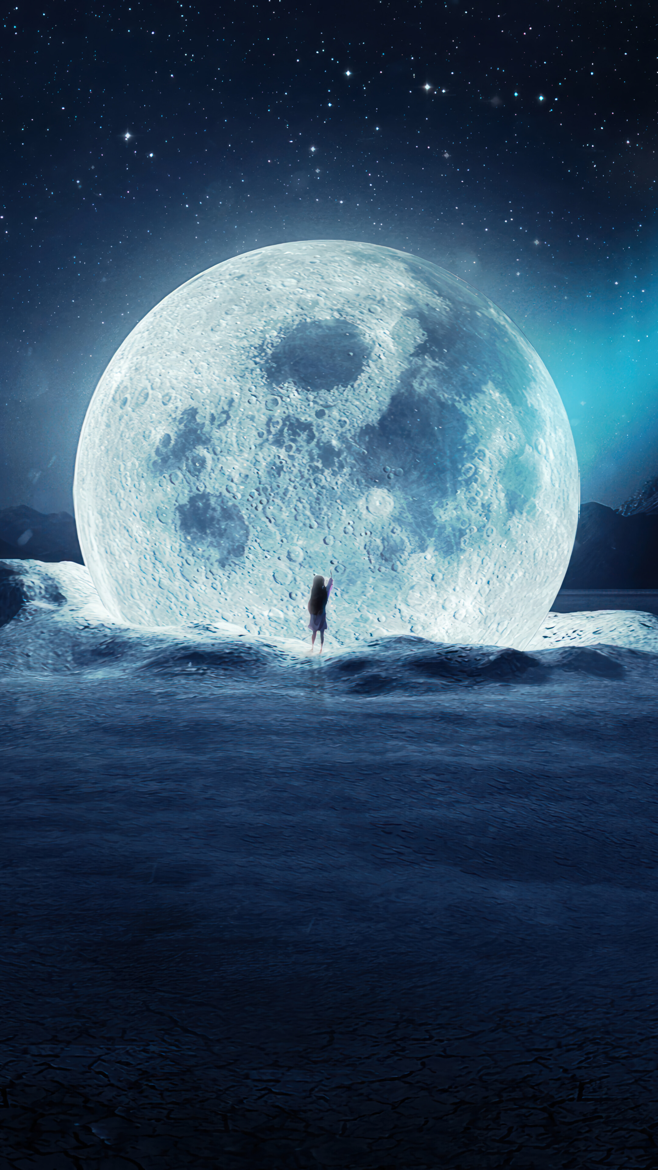 2160x3840 Free download Moon Night Sky Scenery 4K Wallpaper iPhone HD Phone 8180i [] for your Desktop, Mobile & Tablet. Explore Moon 4k Wallpaper. Moon Wallpaper, Moon Wallpaper, Harvest Moon Wallpaper, Phone