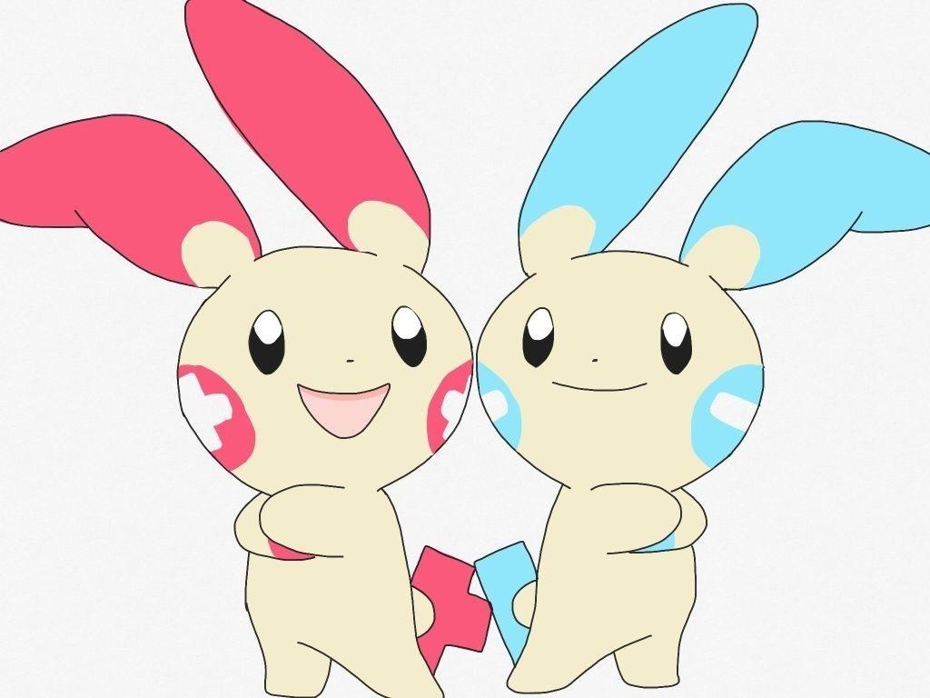 1030x770 Plusle and Minun, Desktop