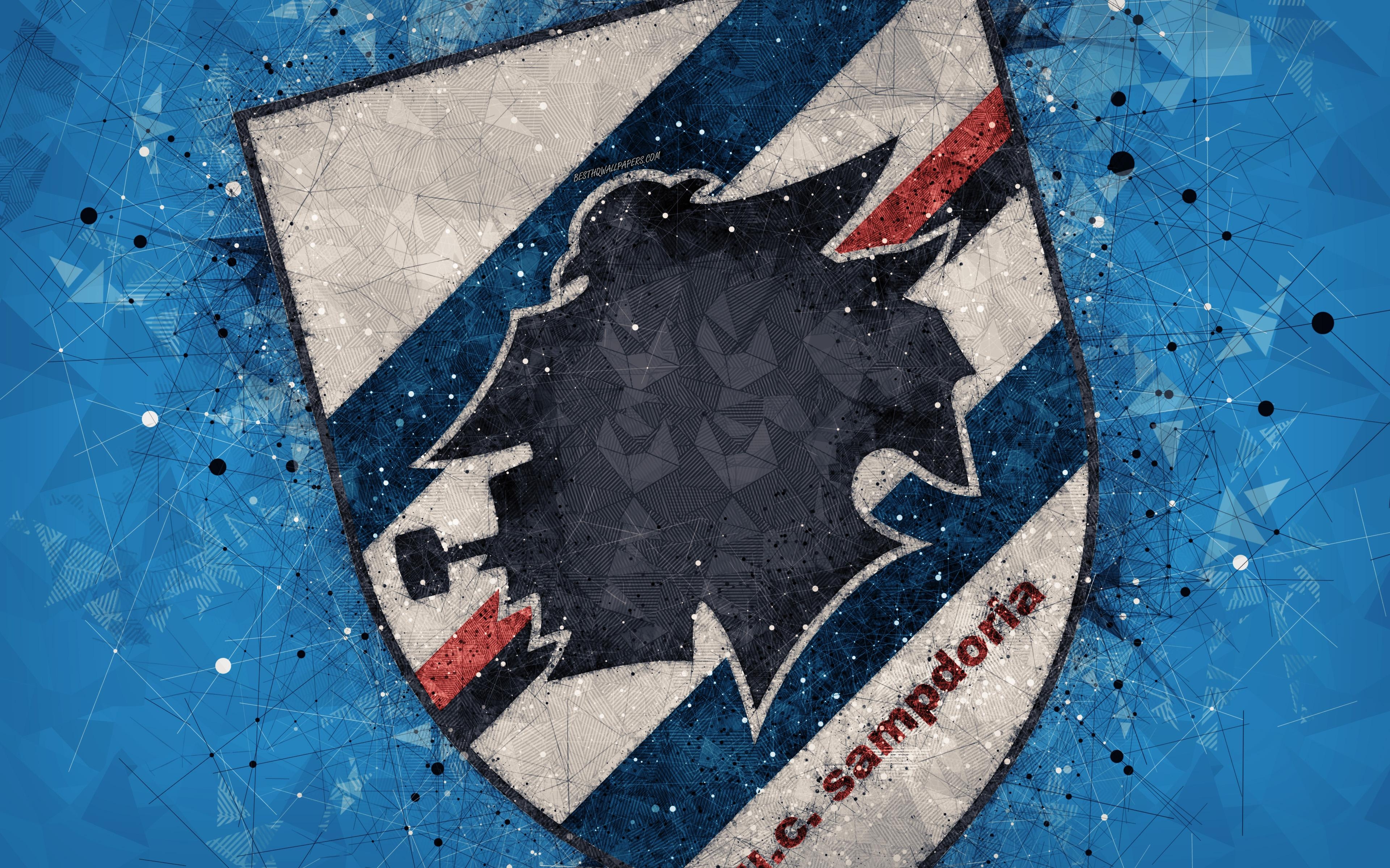 3840x2400 Download wallpaper UC Sampdoria, 4k, Italian football club, Desktop