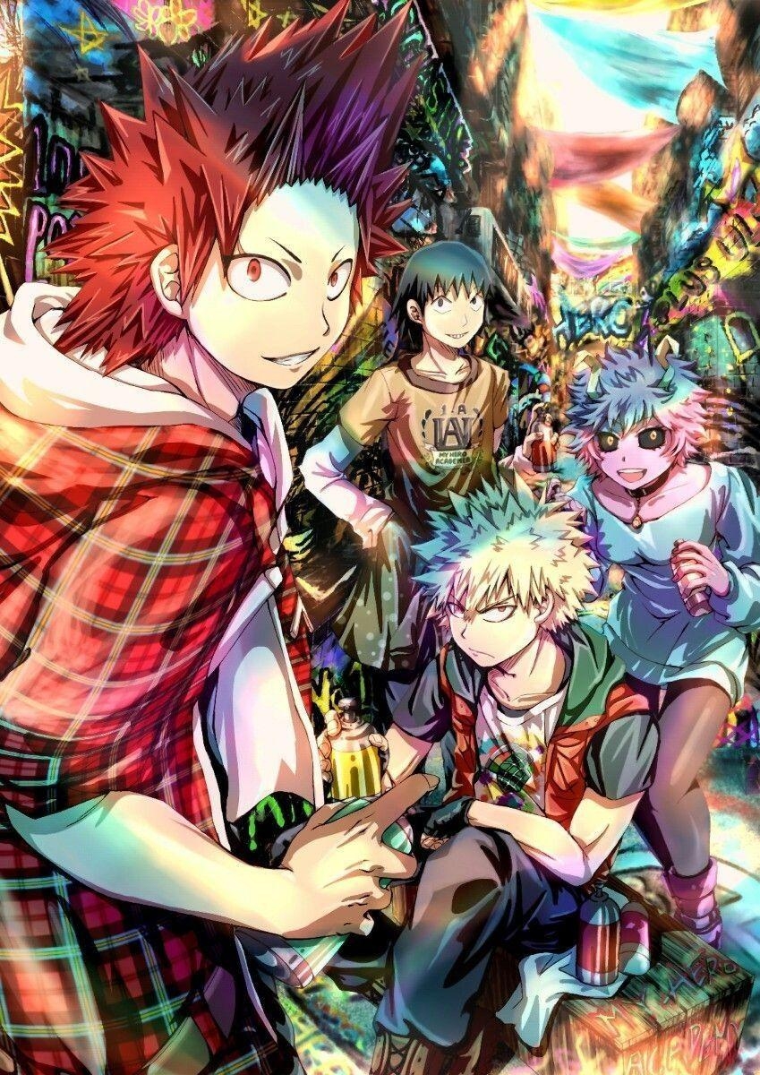 850x1200 Kirishima Eijirou & Bakugou Katsuki & Sero Hanta & Ashido Mina, Phone