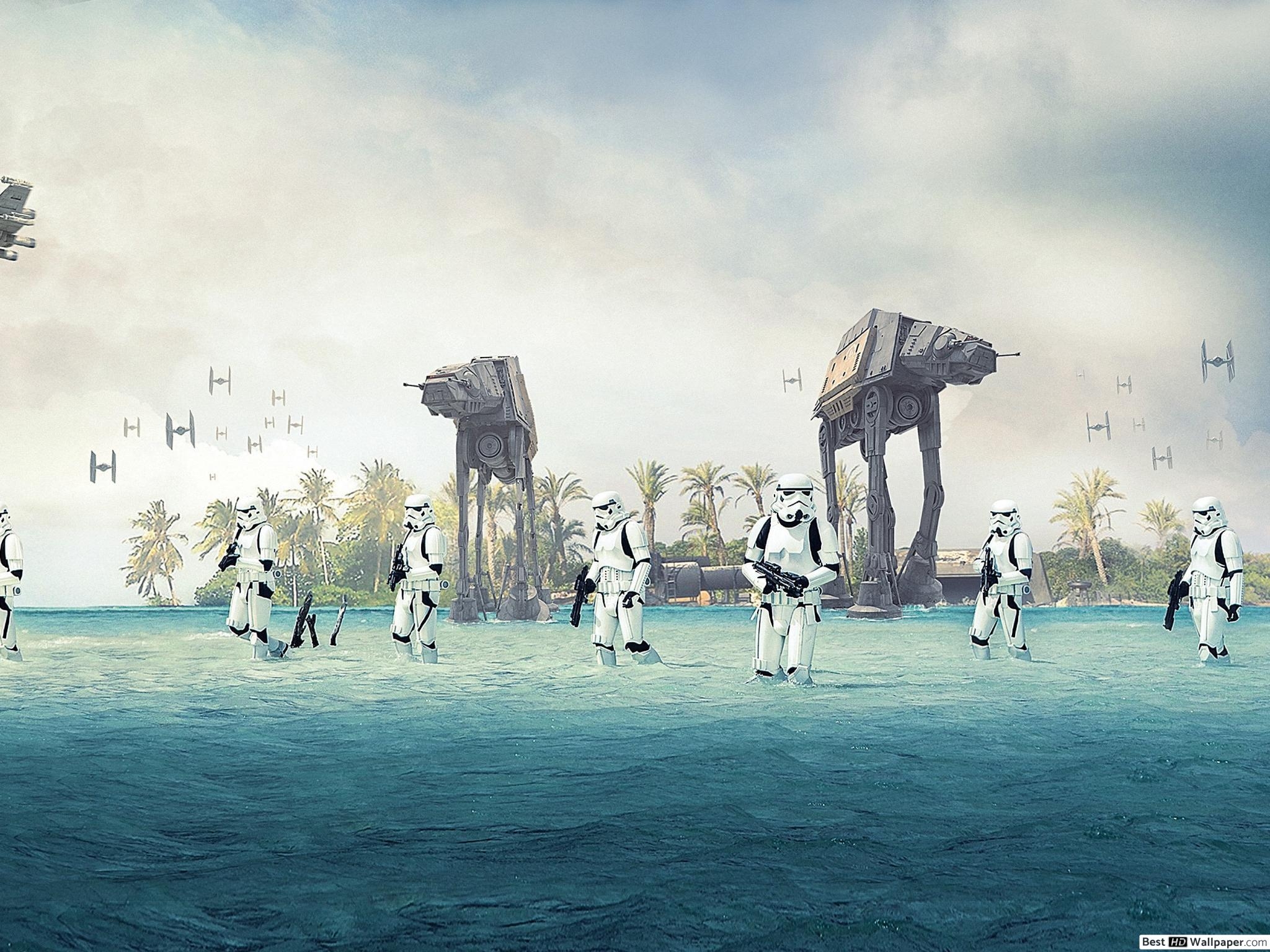 2050x1540 Stormtrooper With AT AT Walker Of Star Wars HD Wallpaper Download, Desktop