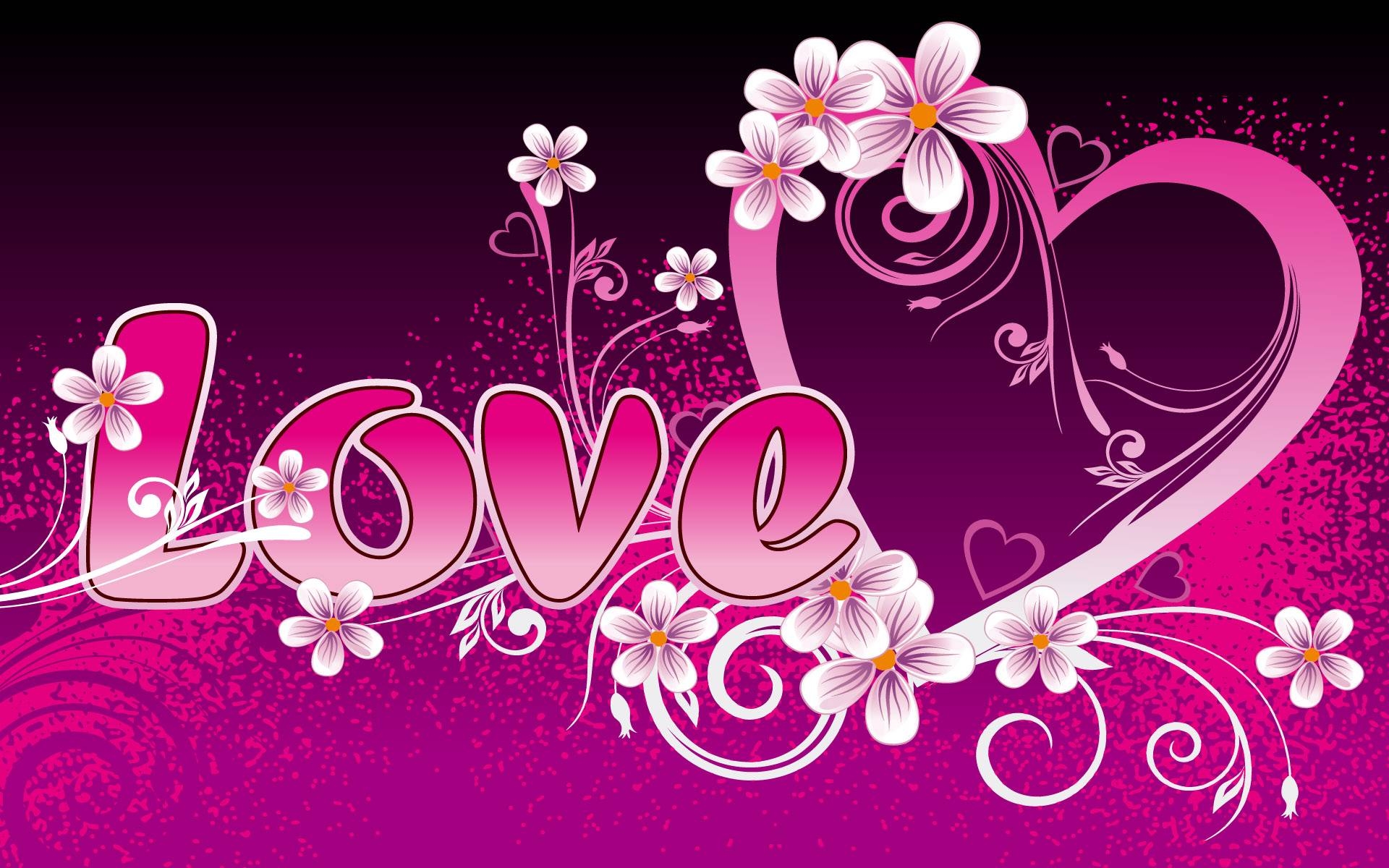 1920x1200 pink love heart and purple Wallpaper, Desktop