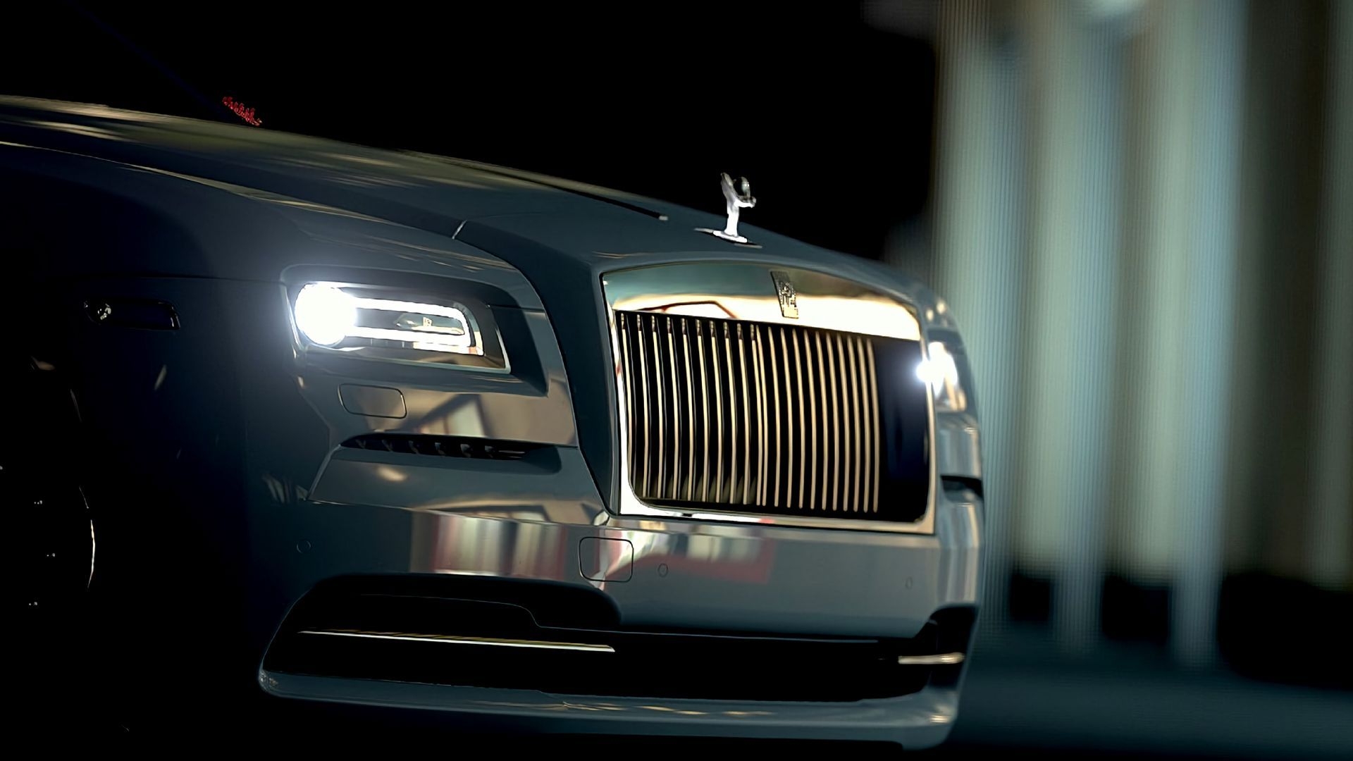 1920x1080 Download Wallpaper  Rolls Royce, Front View, Headlights, Bumper Full Hd, Hdtv, Fhd, 1080p HD Background, Desktop