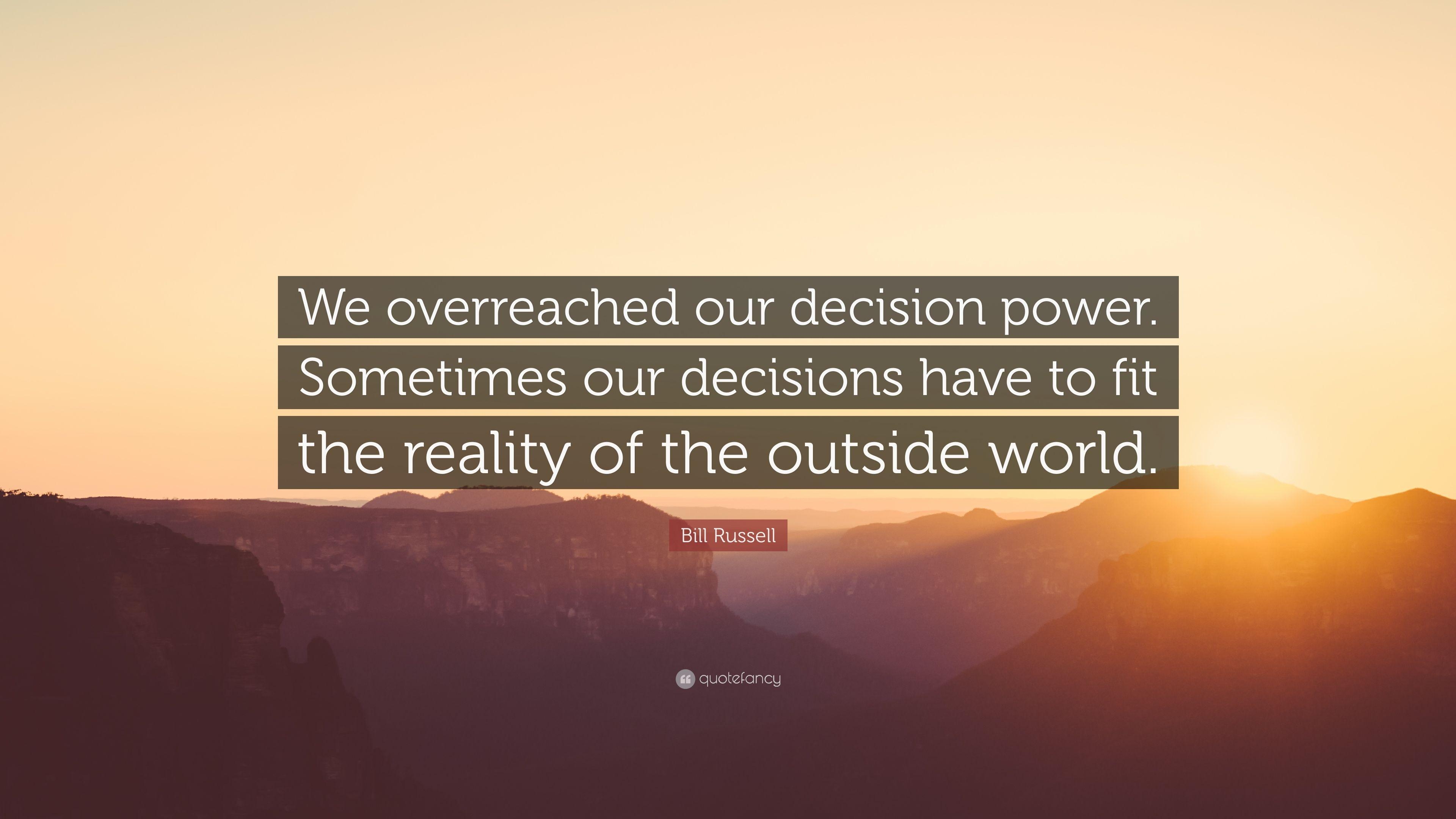 3840x2160 Bill Russell Quote: “We overreached our decision power. Sometimes, Desktop