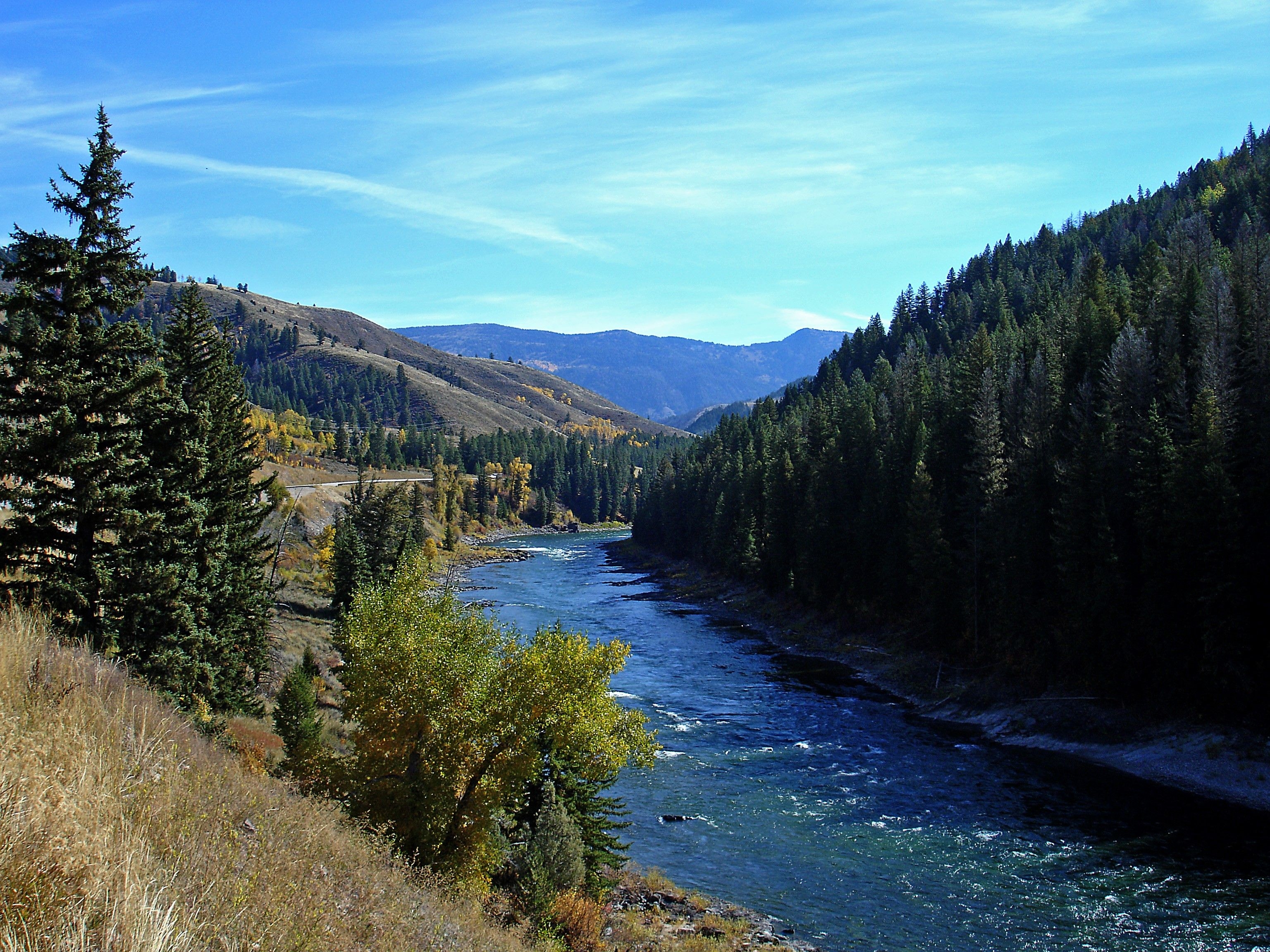 3080x2310 River Trees Mountains Idaho Snake Wallpaper HD Free Download, Desktop