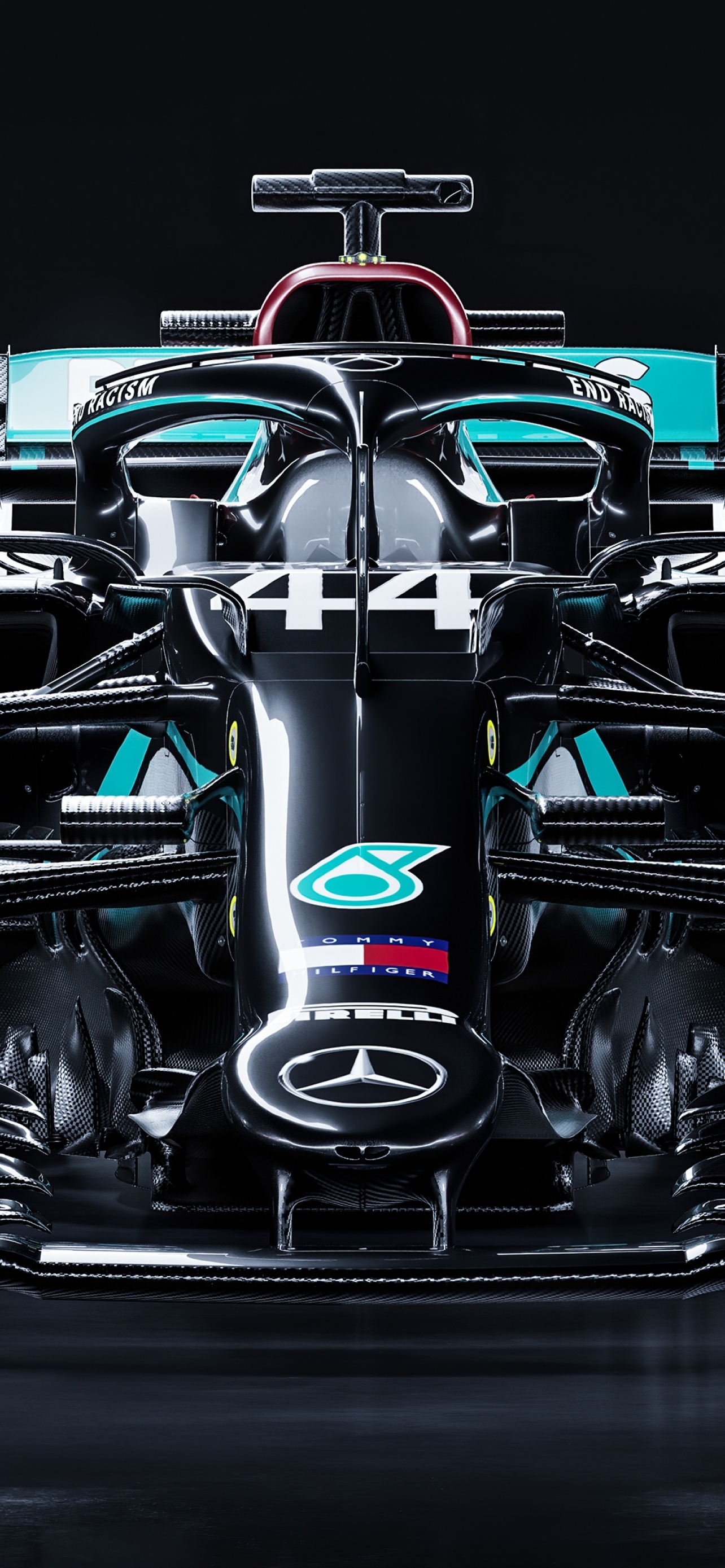 1290x2780 Mercedes AMG F1 W11 EQ Performance Wallpaper 4K, Formula One Cars, Black Dark, Phone