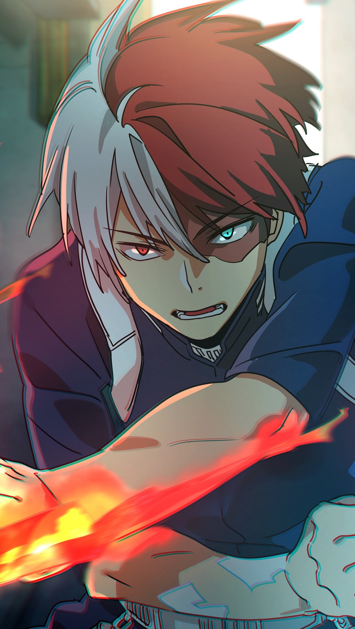 1220x2160 Shoto Todoroki My Hero Academia Anime Wallpaper 4k Ultra HD, Phone