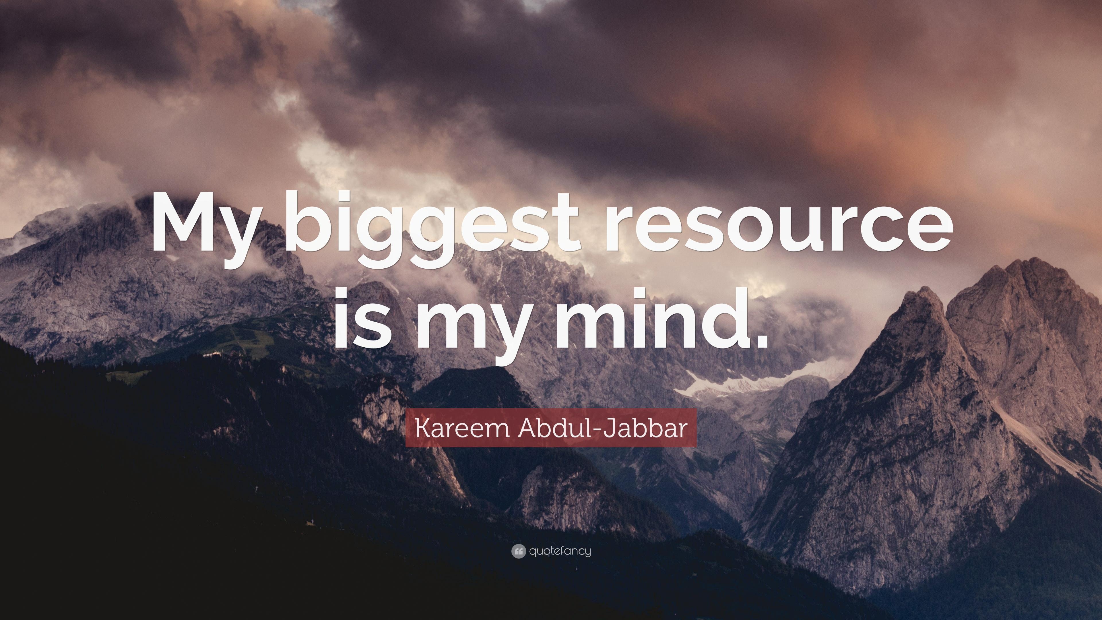 3840x2160 Kareem Abdul Jabbar Quote: “My Biggest Resource Is My Mind.” 7, Desktop