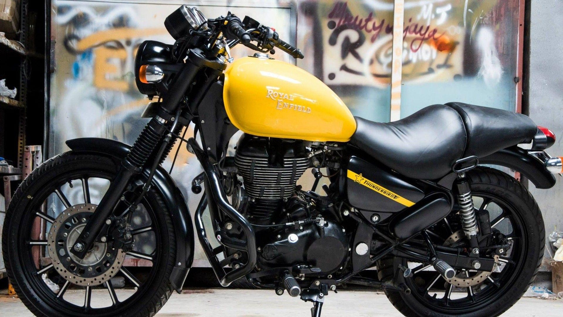 1920x1080 Royal Enfield Thunderbird 500X Yellow Motorcycle, Desktop