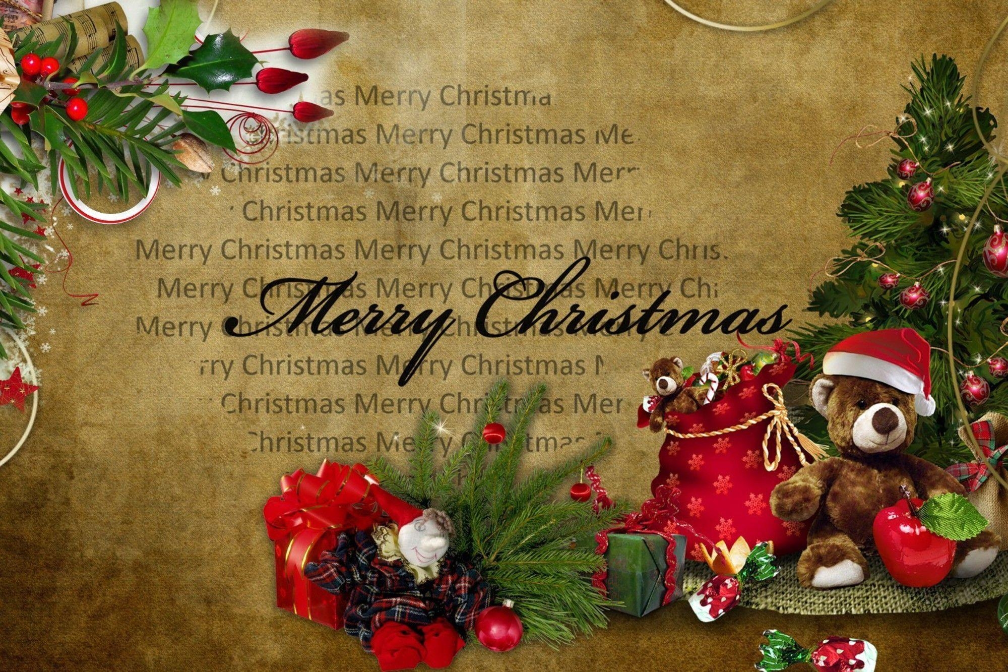 2000x1340 Vintage look christmas wallpaper. PC, Desktop