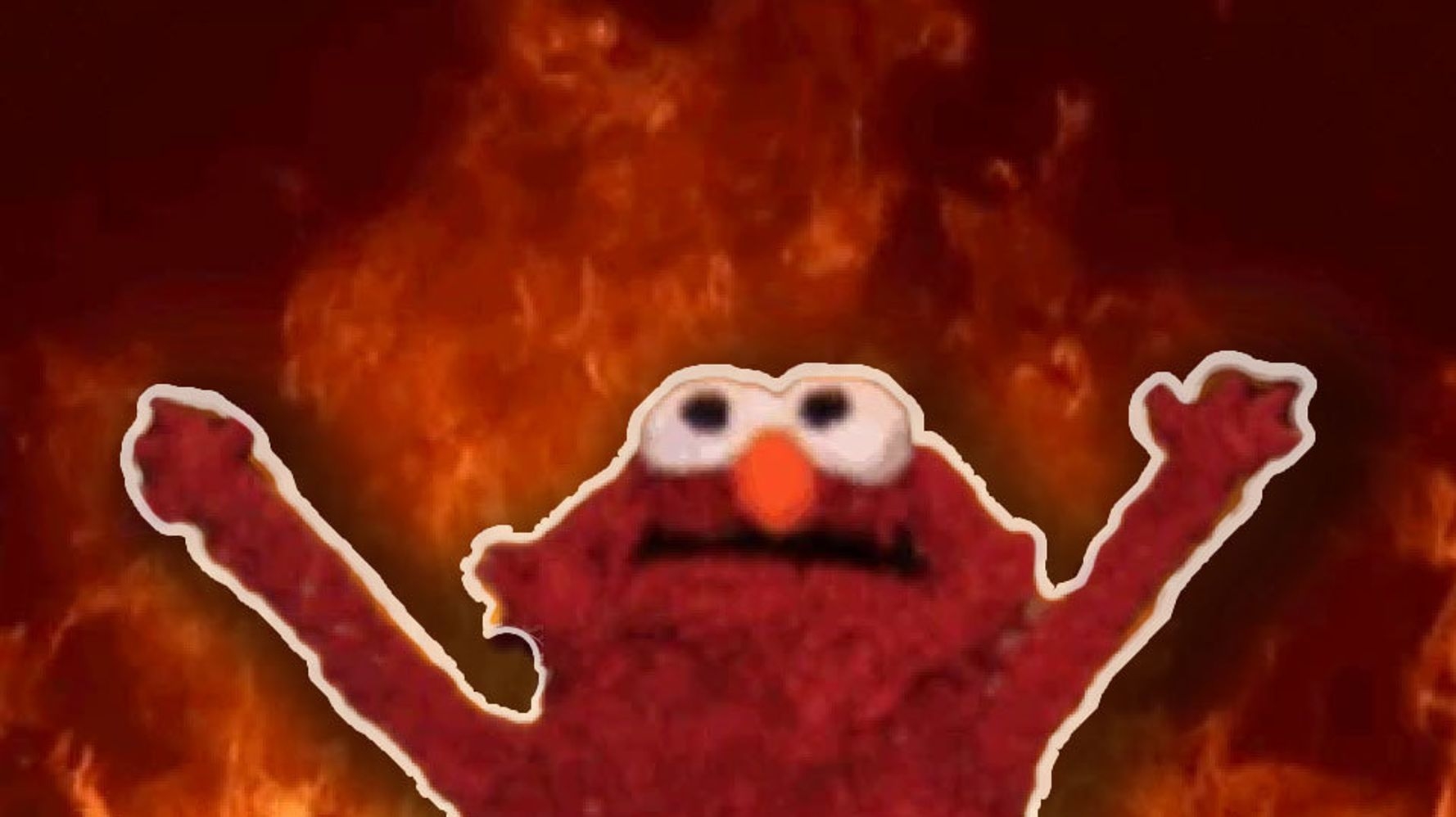 1780x1000 Elmo Burning in Fire Meme, Desktop