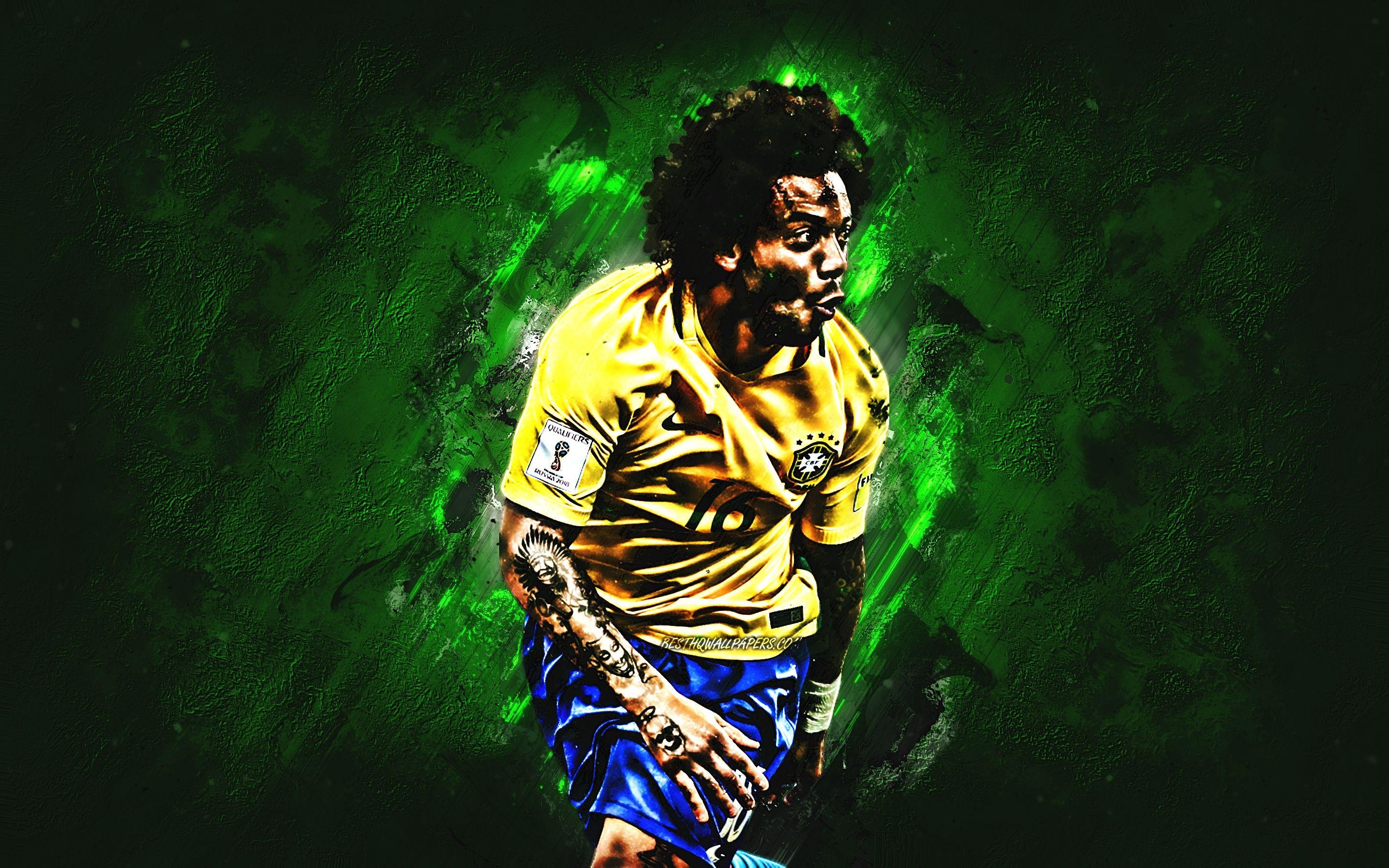 2880x1800 Download wallpaper Marcelo, green stone, Brazil National Team, Desktop